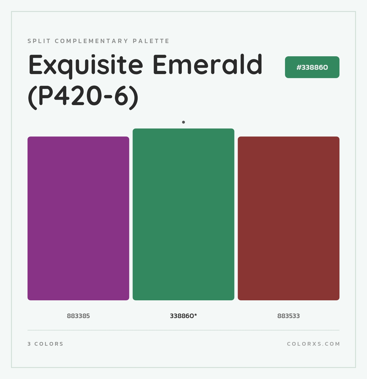 Exquisite Emerald (P420-6) - Split-Complementary Color Palette