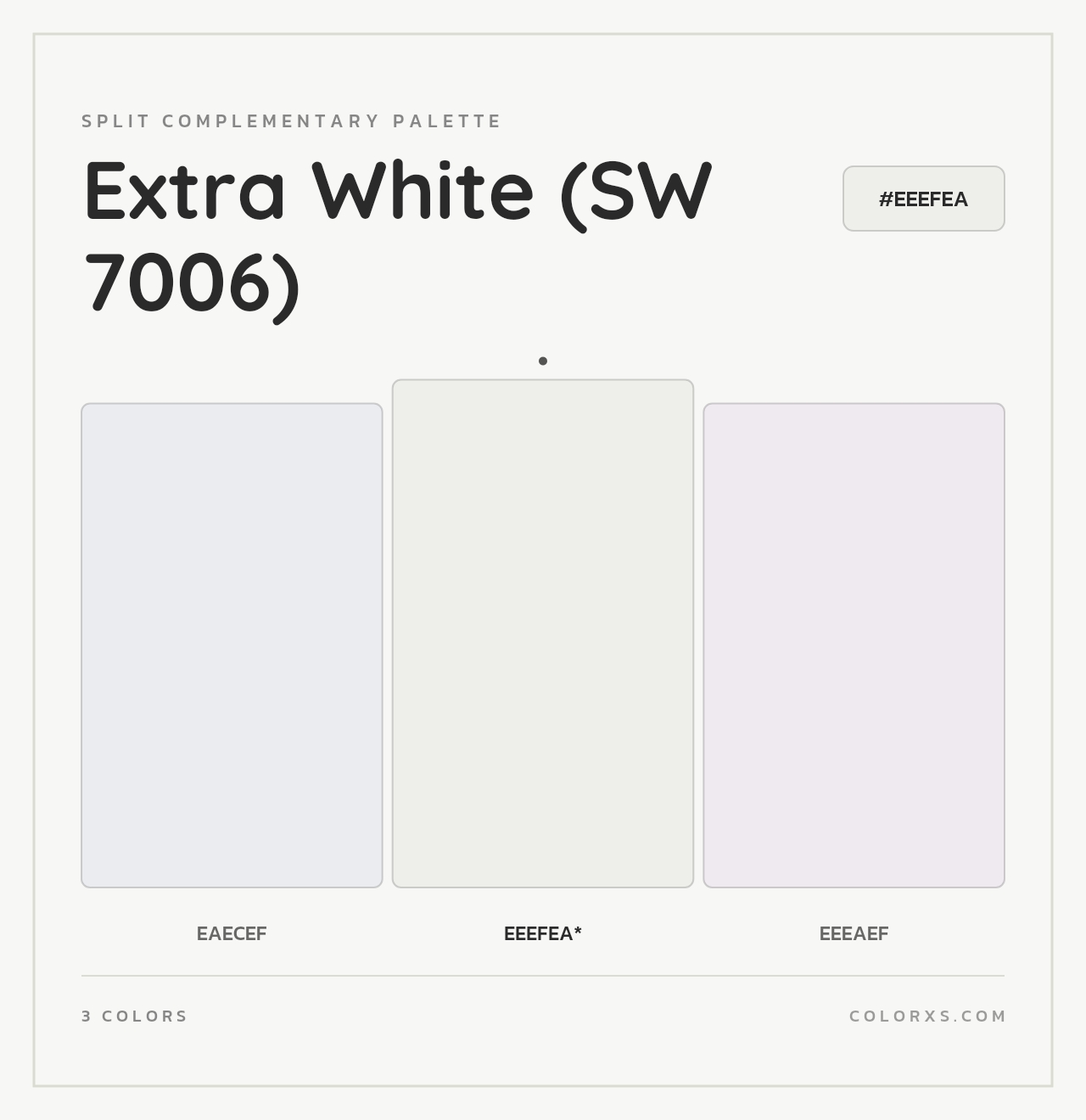 Extra White (SW 7006) - Split-Complementary Color Palette
