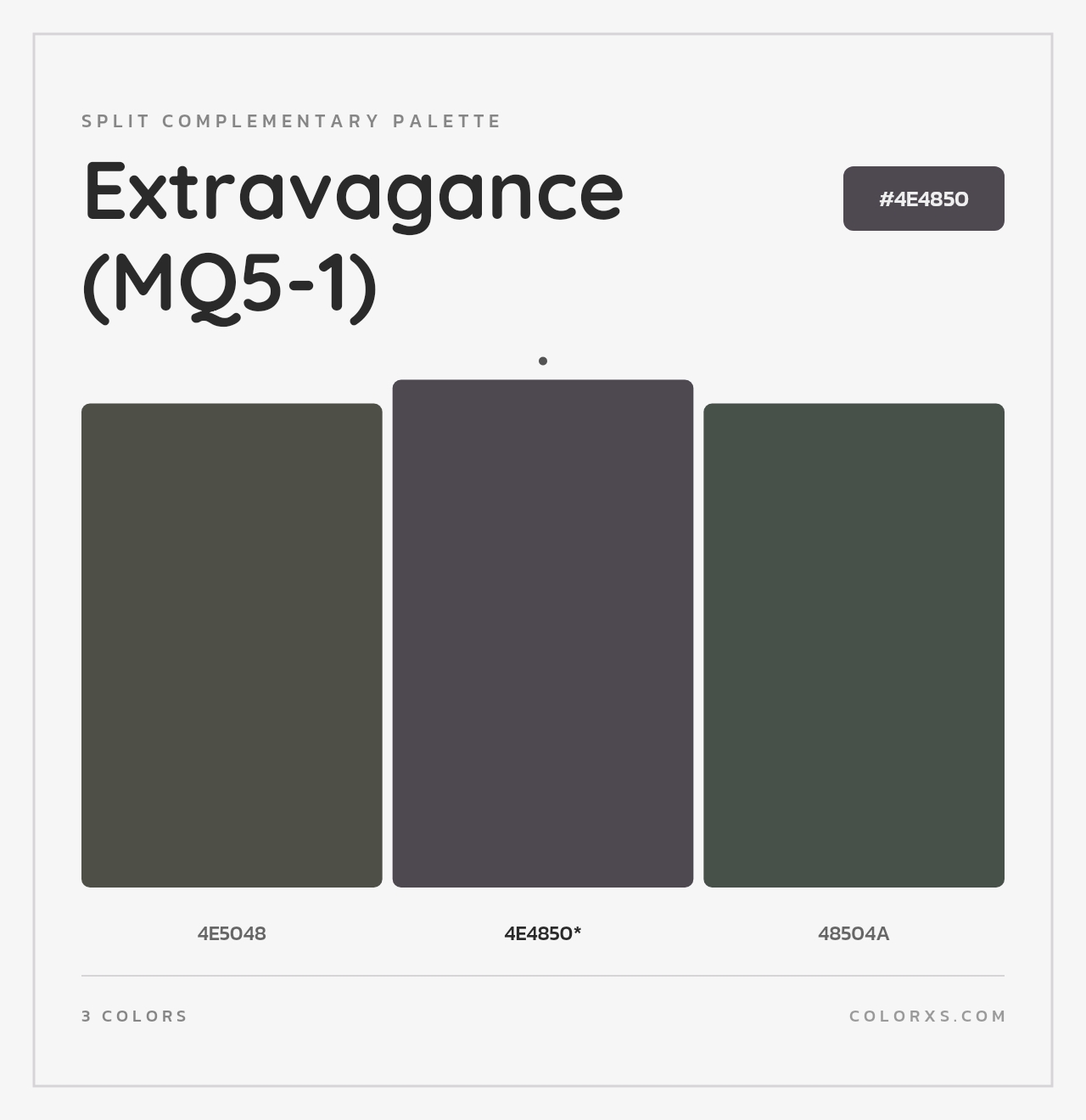Extravagance (MQ5-1) - Split-Complementary Color Palette