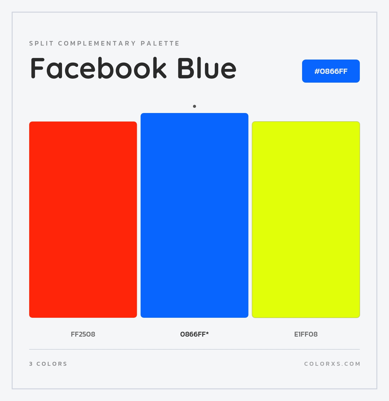 Facebook Blue - Split-Complementary Color Palette