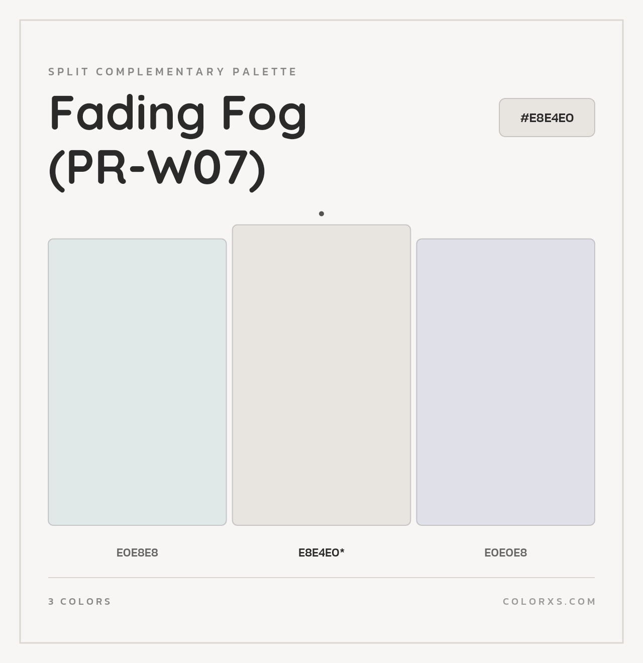 Fading Fog (PR-W07) - Split-Complementary Color Palette
