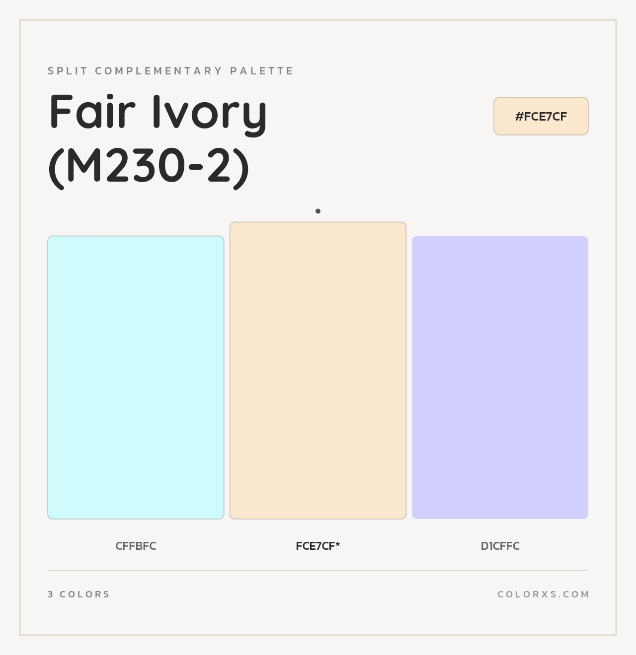 Fair Ivory (M230-2) - Split-Complementary Color Palette