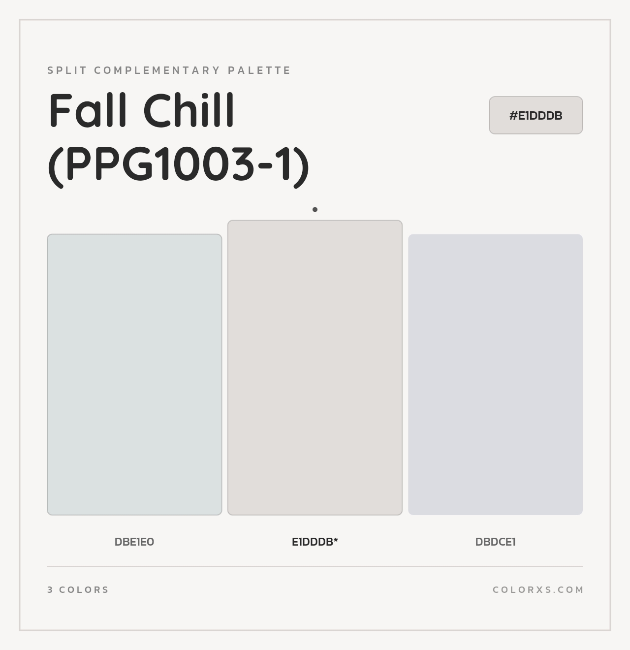 Fall Chill (PPG1003-1) - Split-Complementary Color Palette