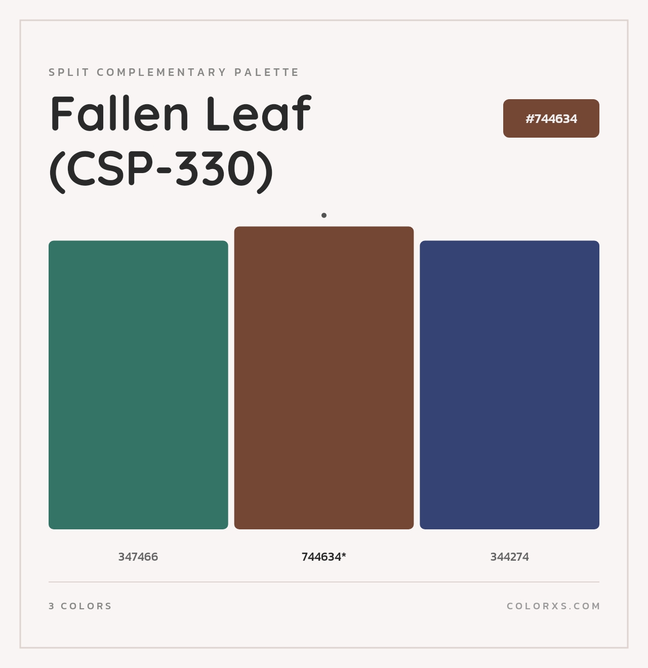 Fallen Leaf (CSP-330) - Split-Complementary Color Palette