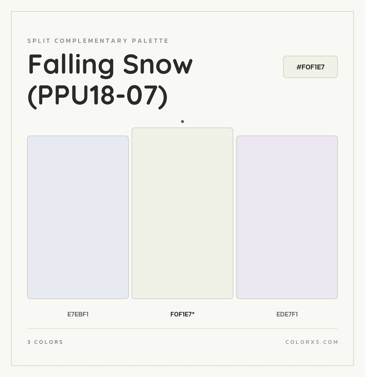 Falling Snow (PPU18-07) - Split-Complementary Color Palette