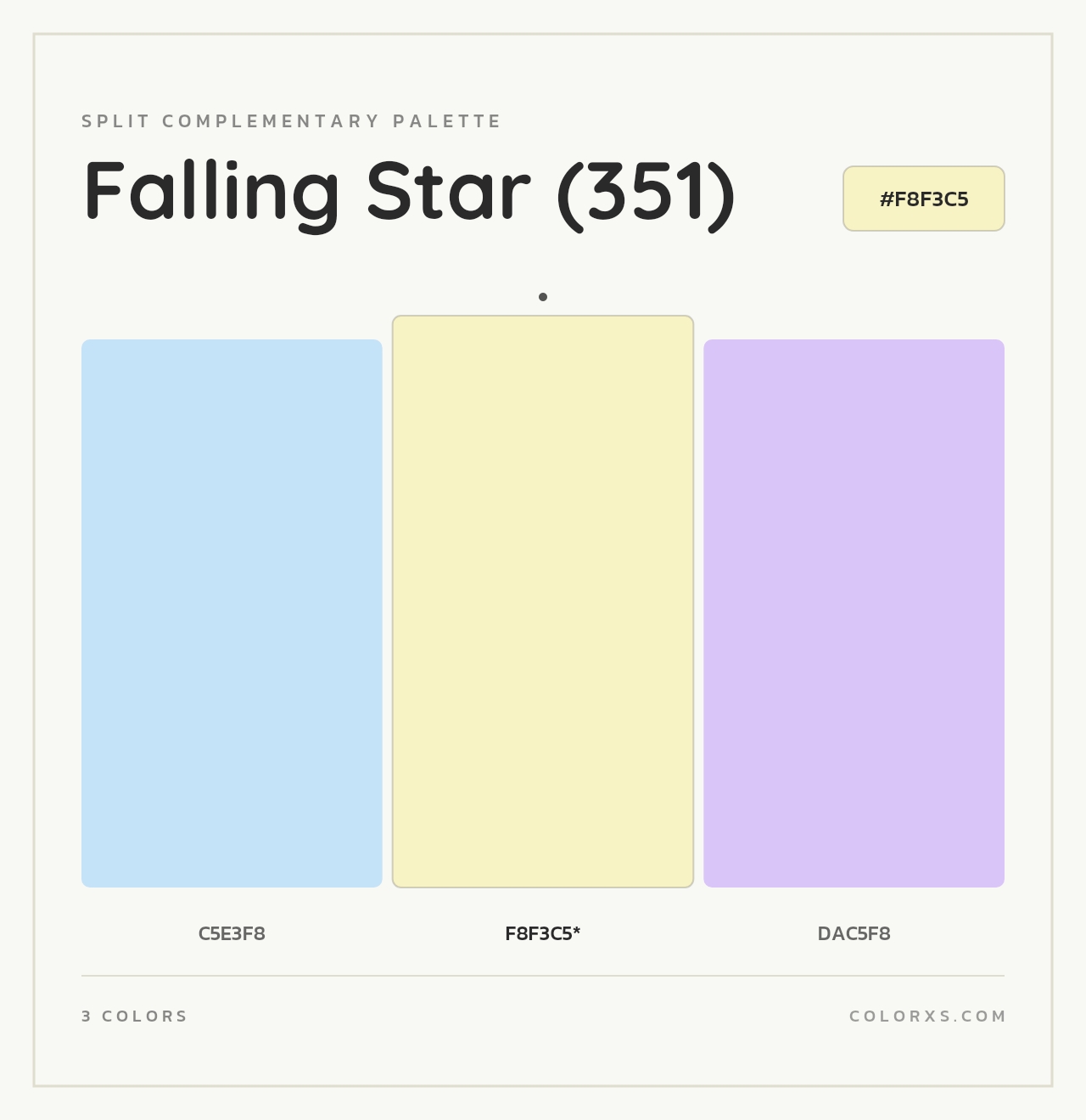 Falling Star (351) - Split-Complementary Color Palette