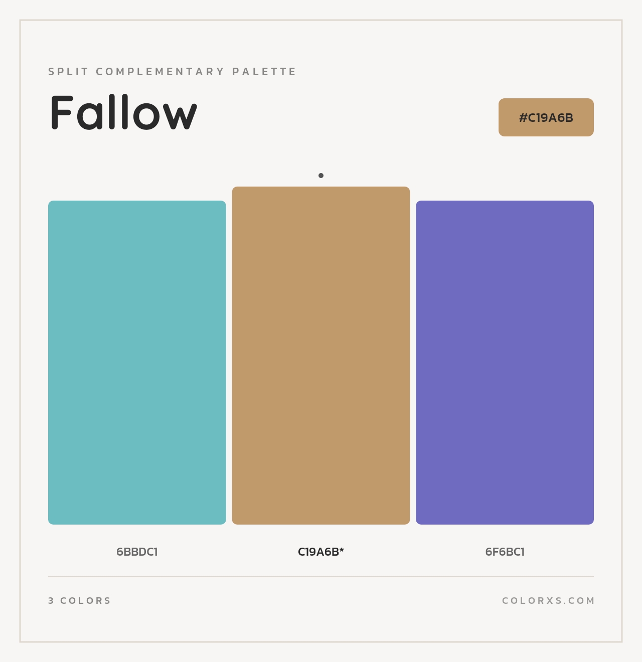 Fallow - Split-Complementary Color Palette