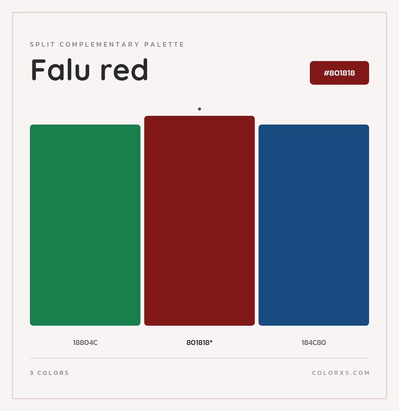 Falu red - Split-Complementary Color Palette