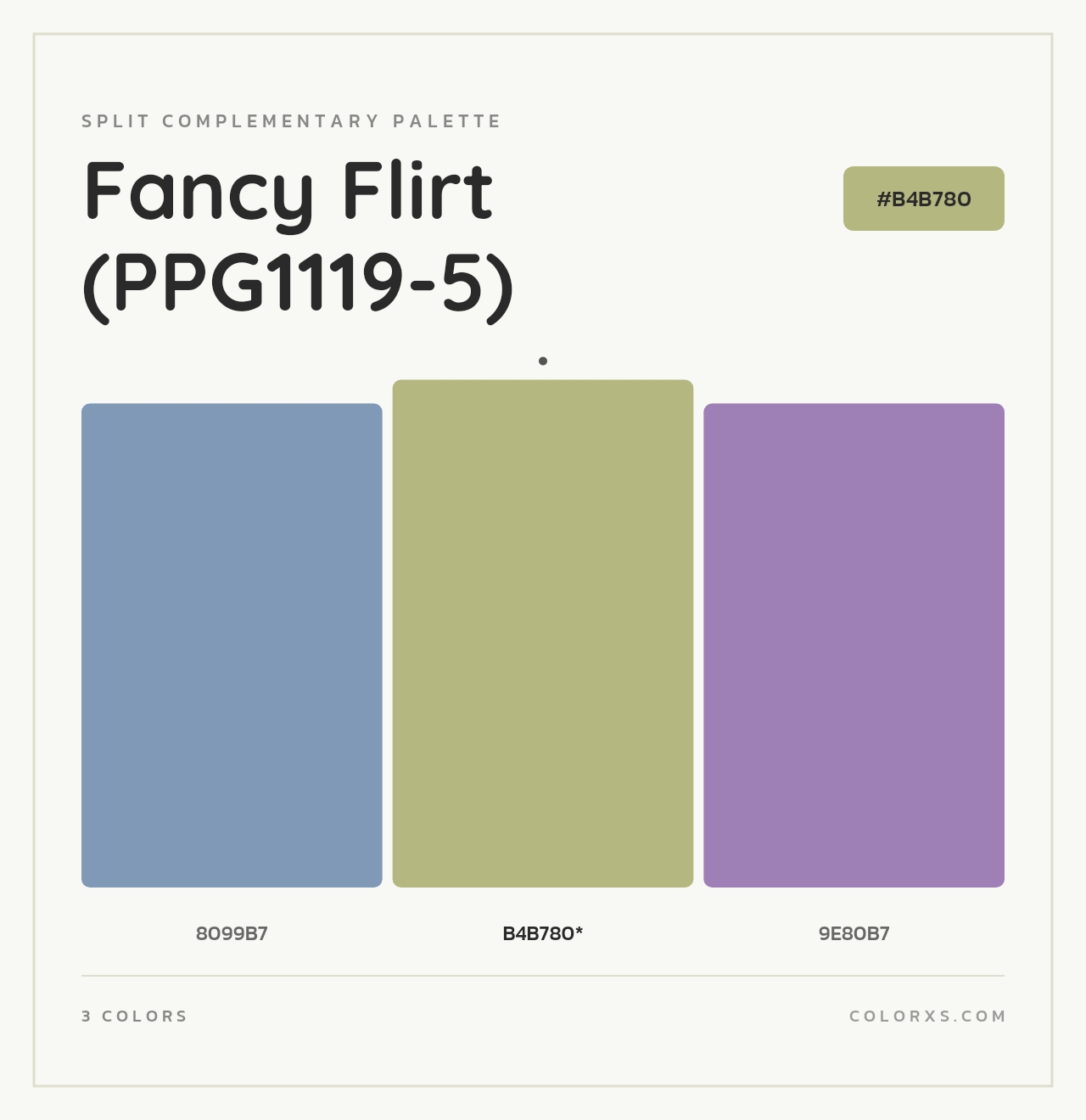 Fancy Flirt (PPG1119-5) - Split-Complementary Color Palette