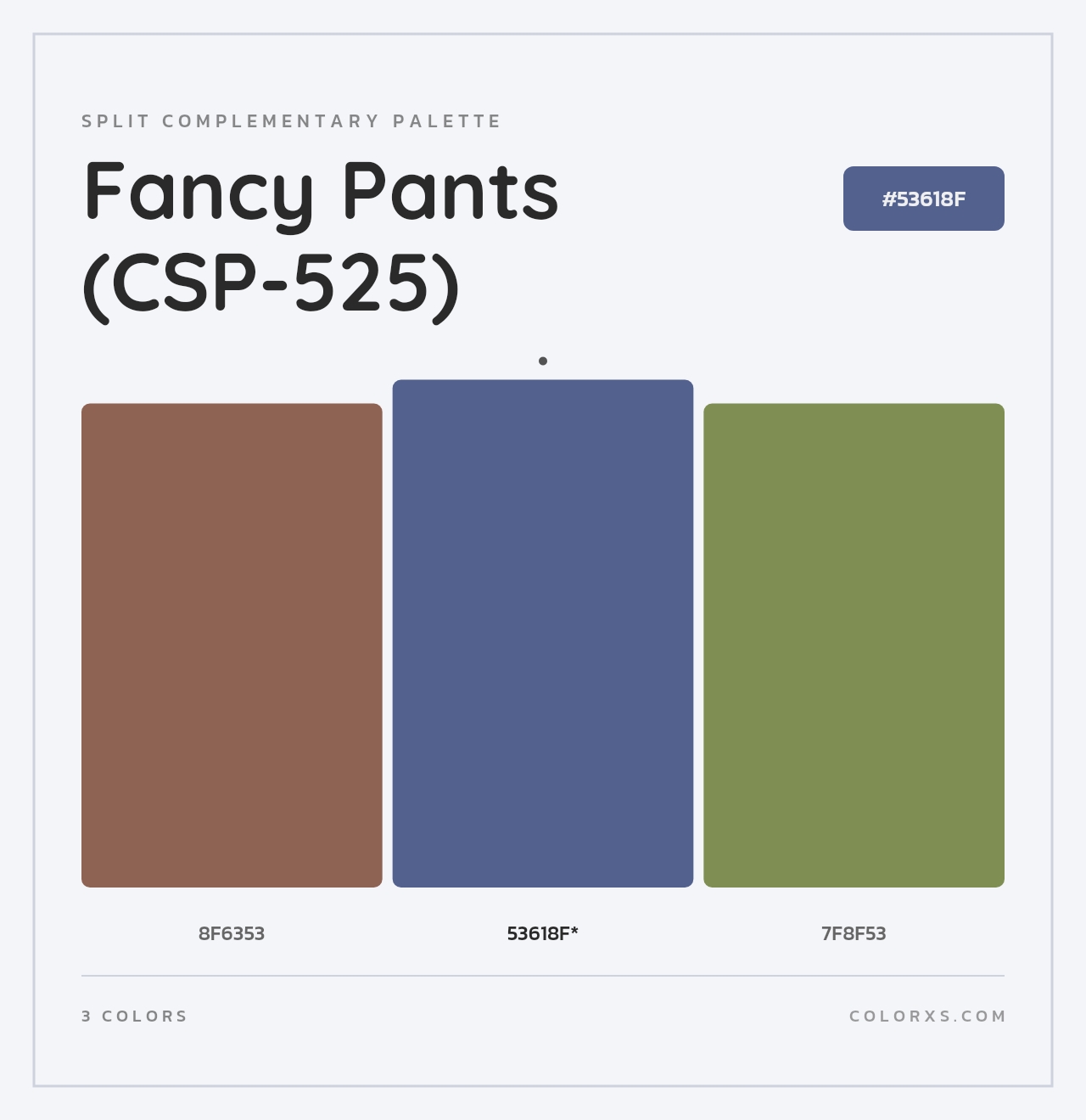 Fancy Pants (CSP-525) - Split-Complementary Color Palette