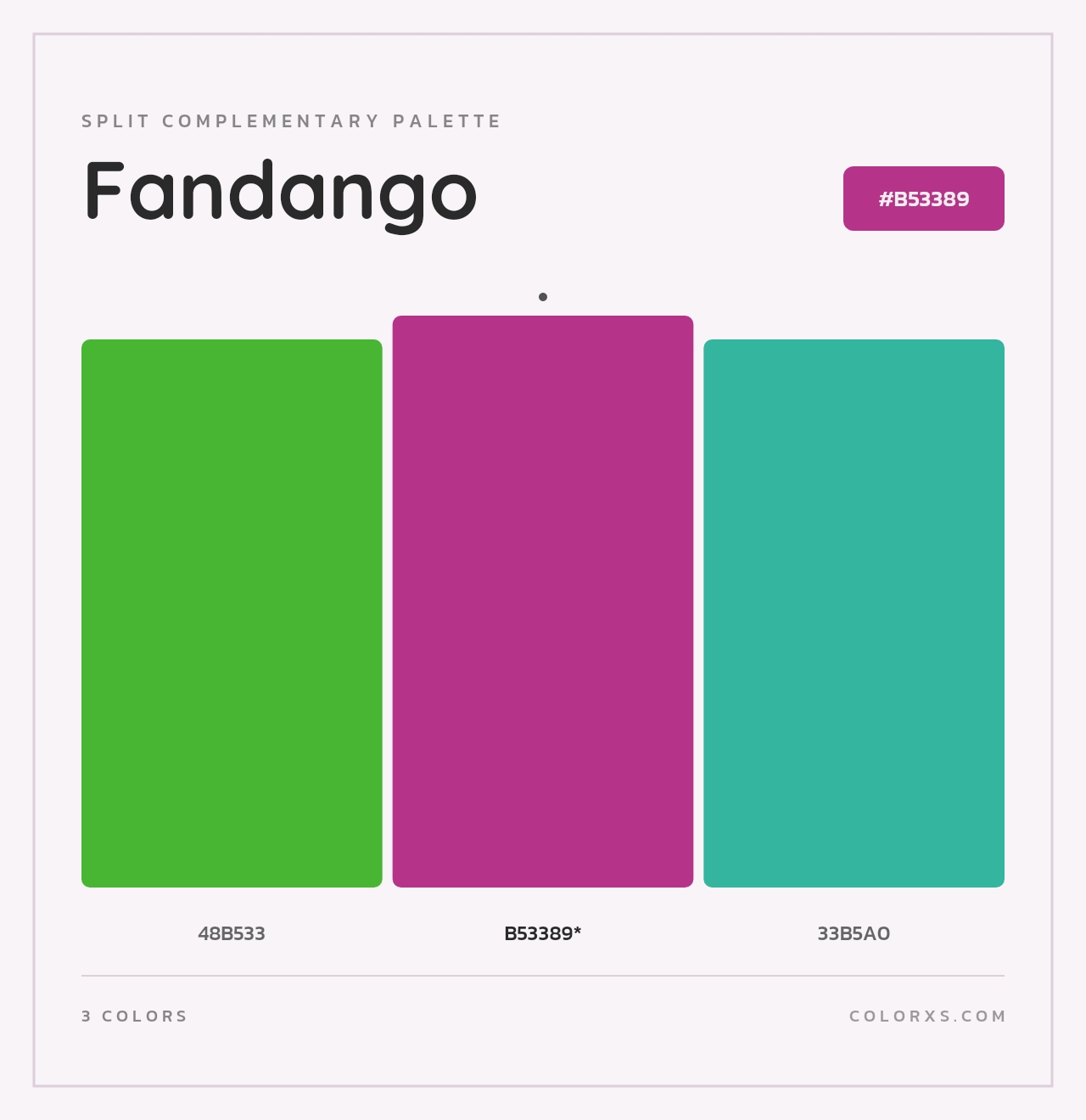 Fandango - Split-Complementary Color Palette