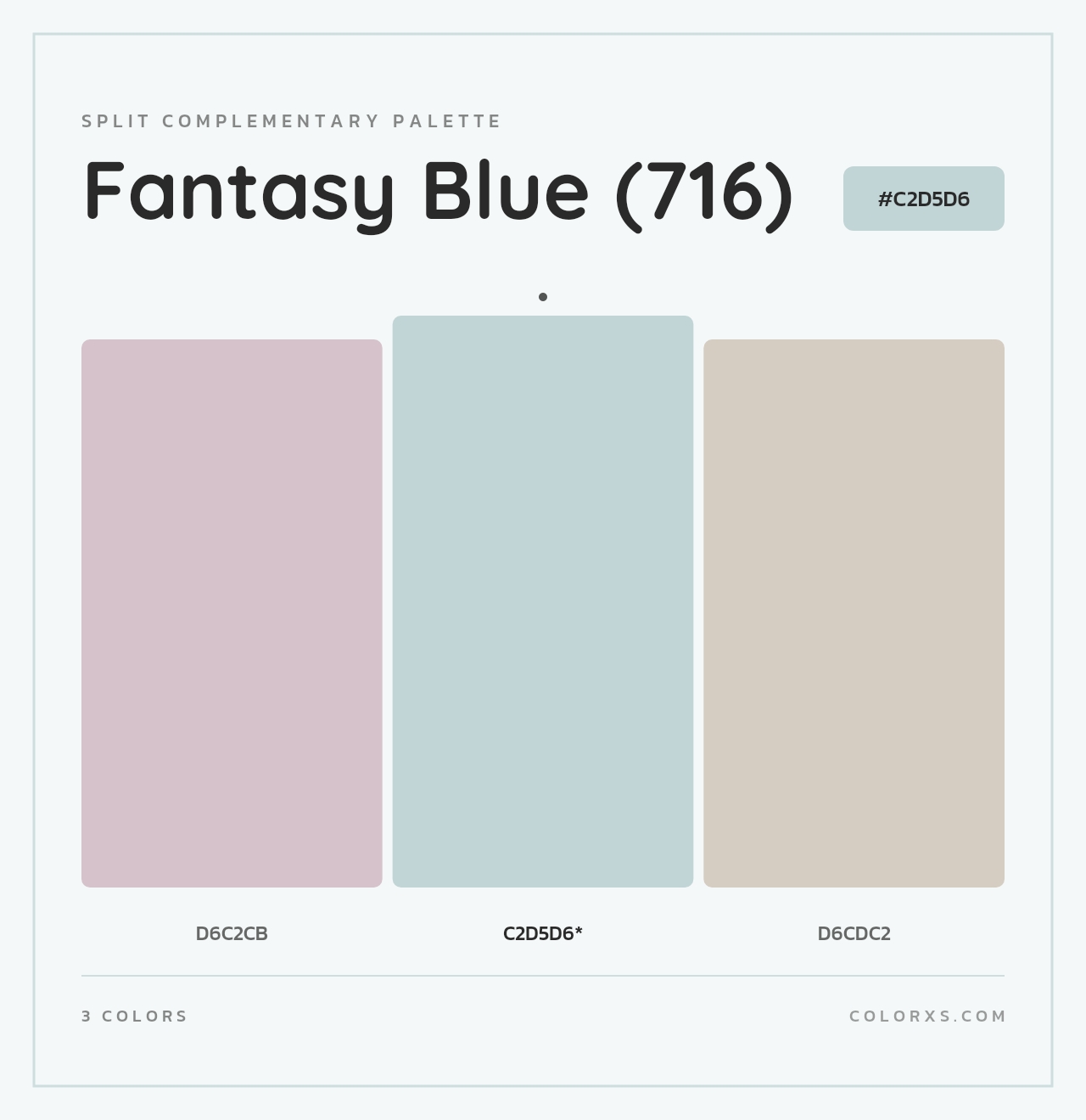 Fantasy Blue (716) - Split-Complementary Color Palette