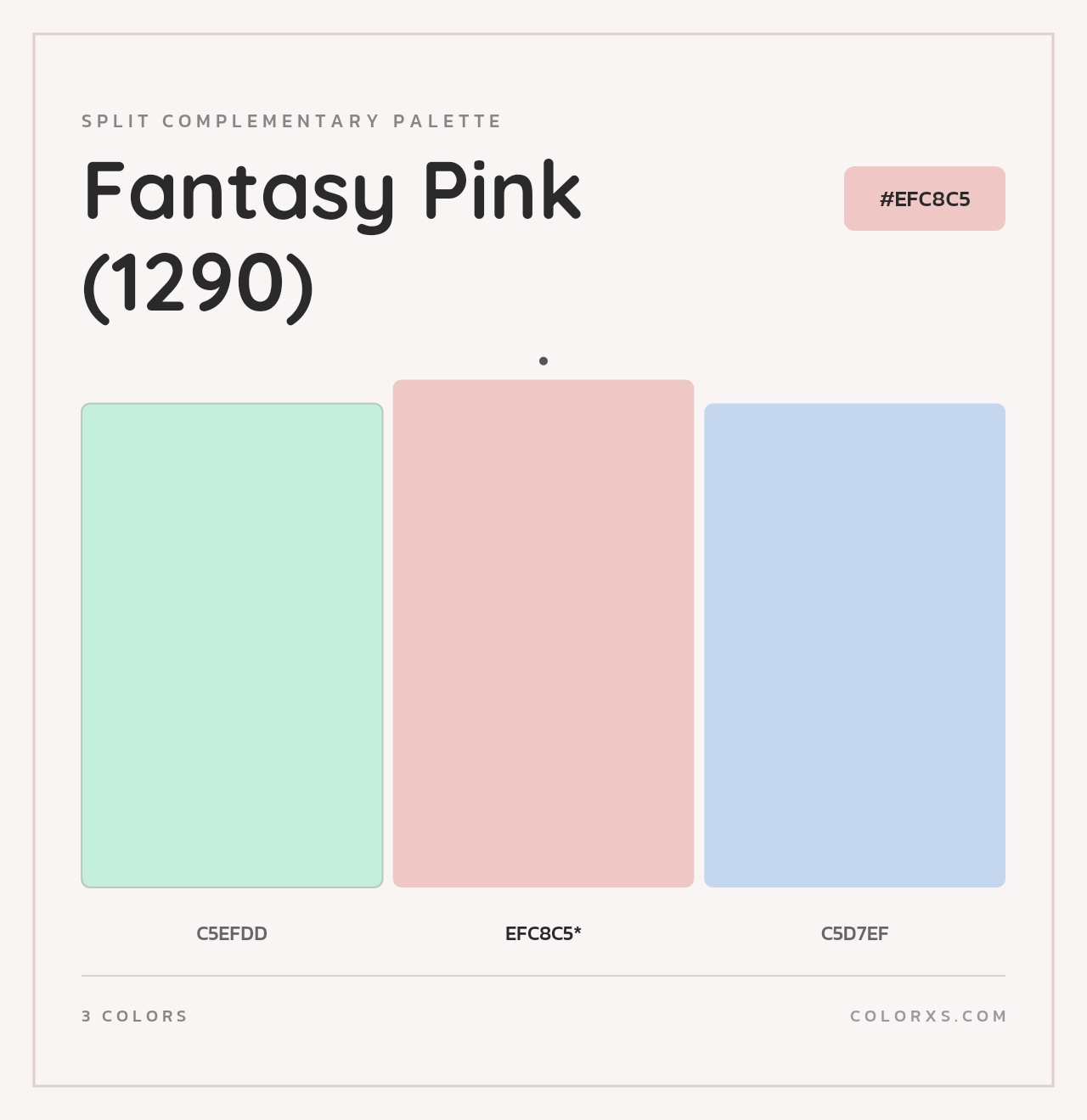 Fantasy Pink (1290) - Split-Complementary Color Palette