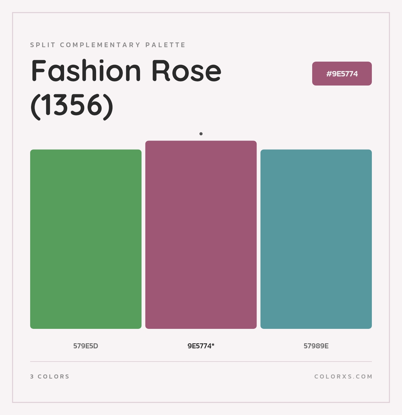 Fashion Rose (1356) - Split-Complementary Color Palette