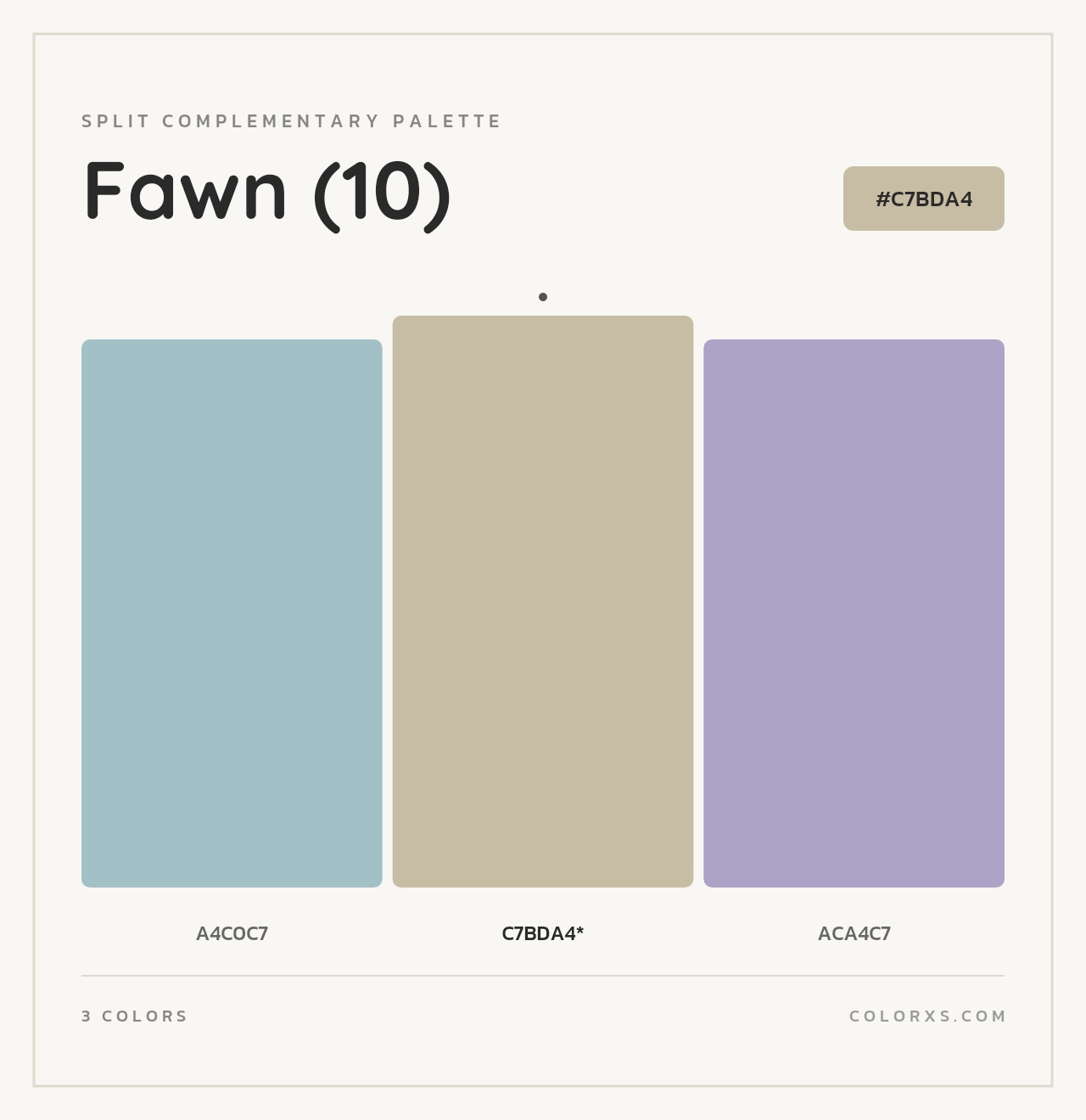 Fawn (10) - Split-Complementary Color Palette