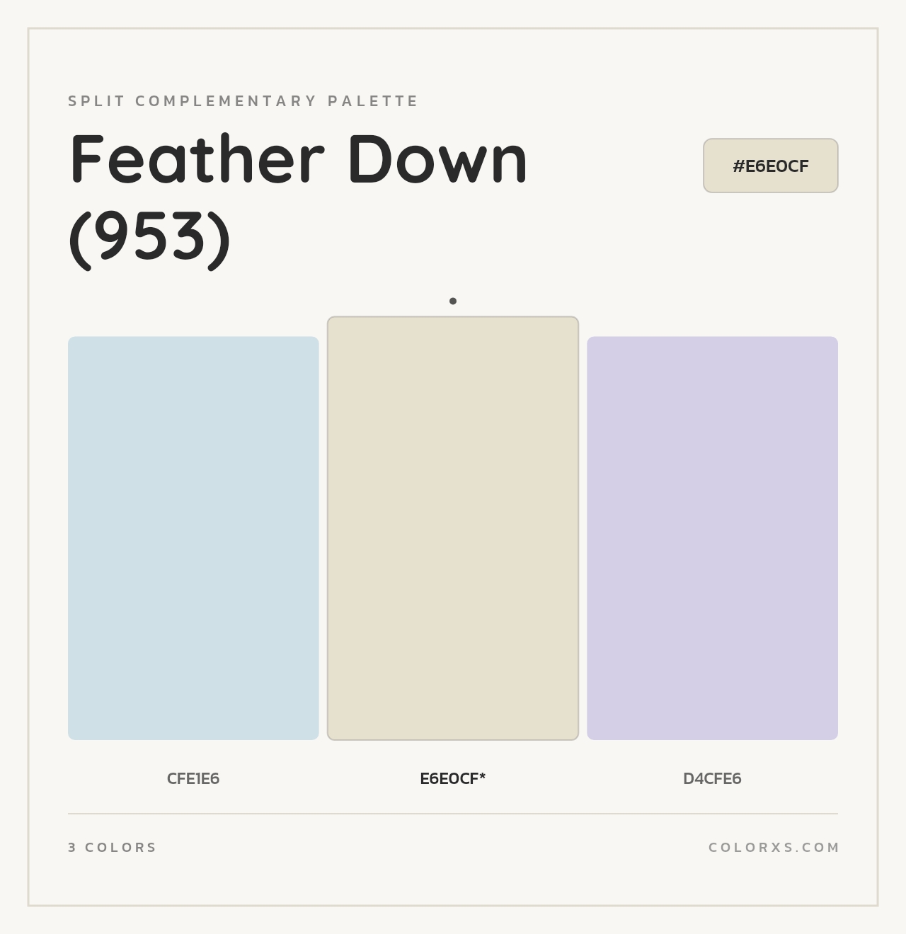 Feather Down (953) - Split-Complementary Color Palette