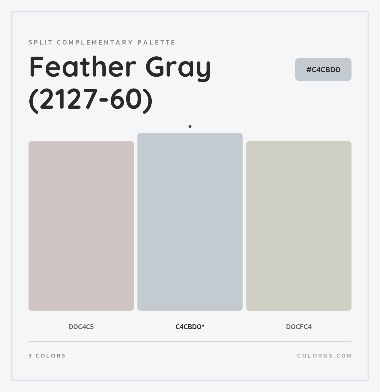 Feather Gray (2127-60) - Split-Complementary Color Palette