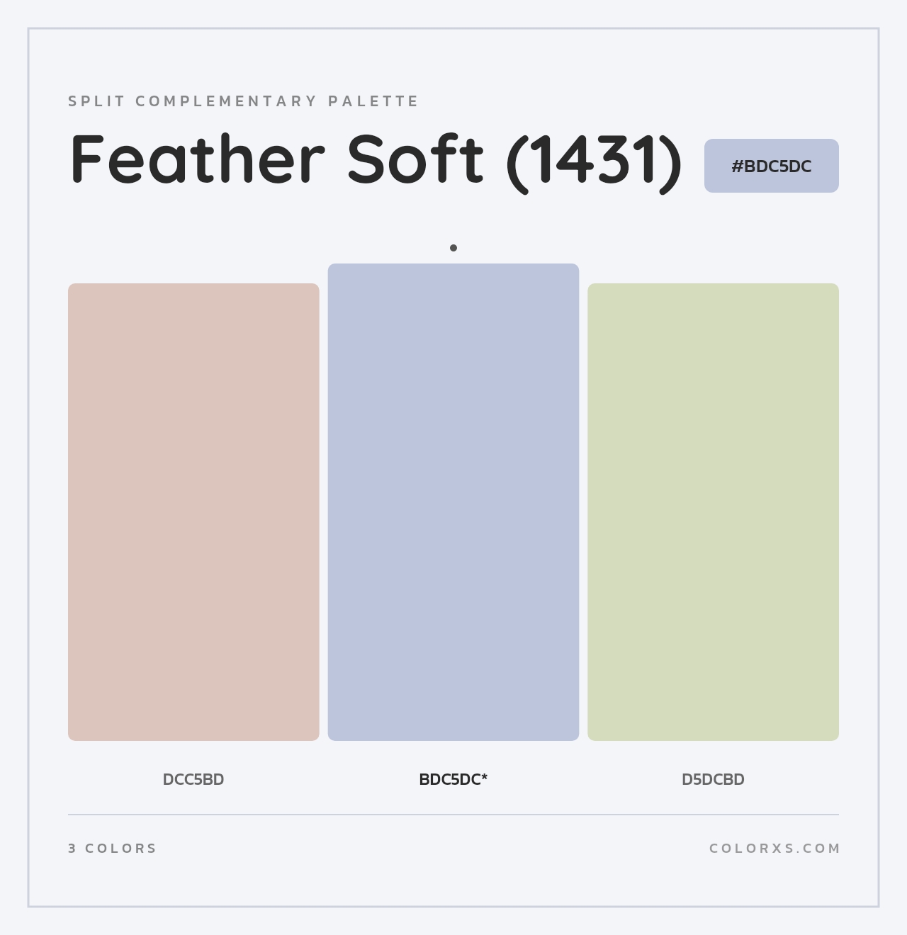 Feather Soft (1431) - Split-Complementary Color Palette