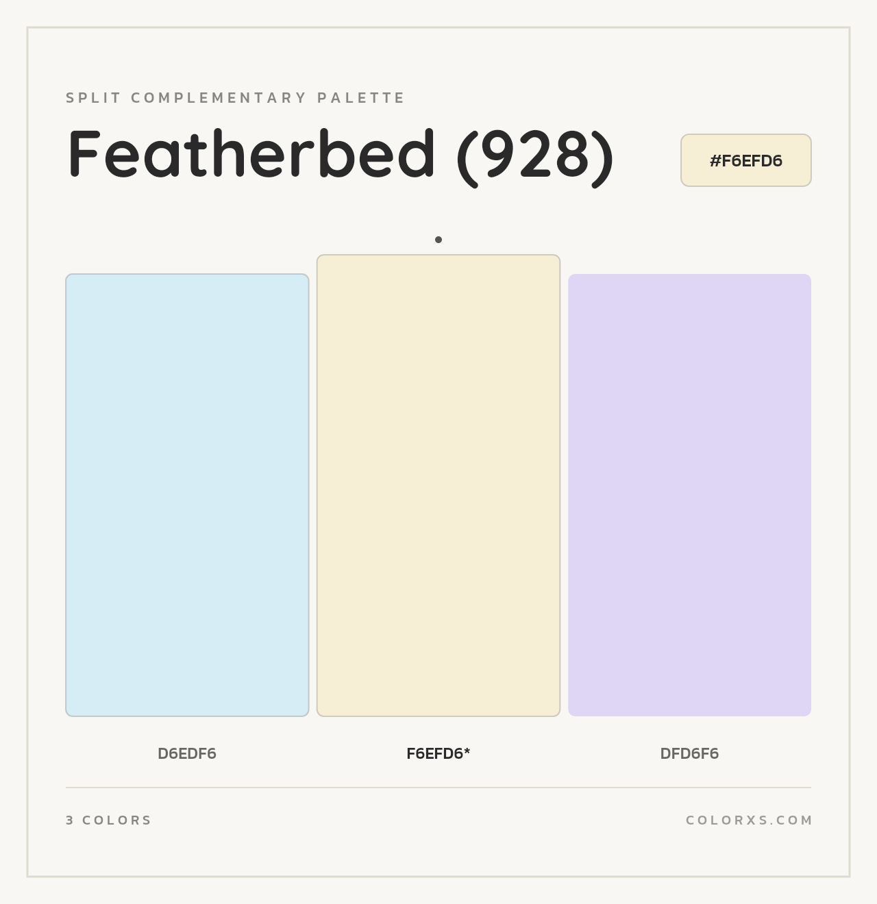 Featherbed (928) - Split-Complementary Color Palette