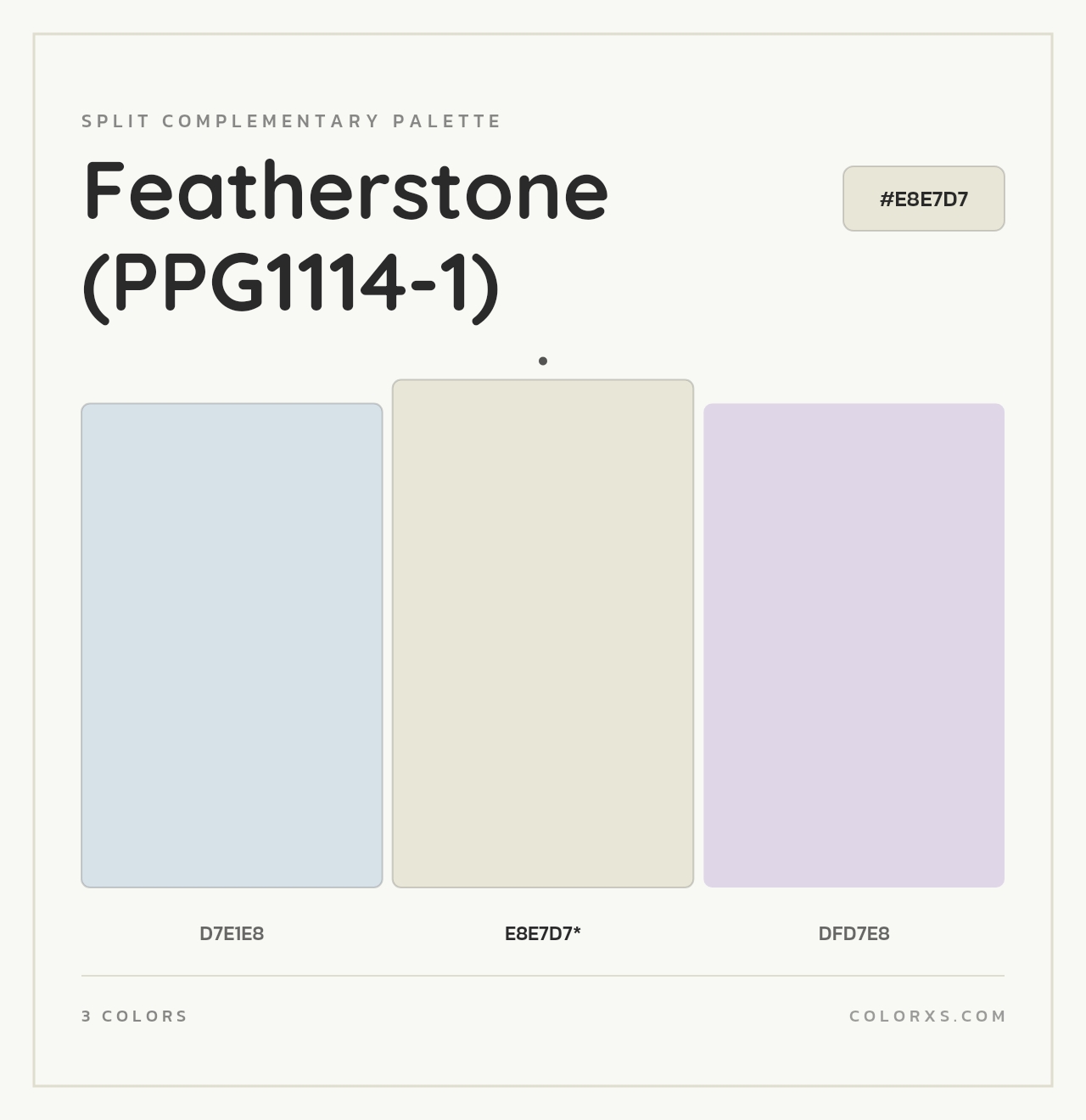 Featherstone (PPG1114-1) - Split-Complementary Color Palette