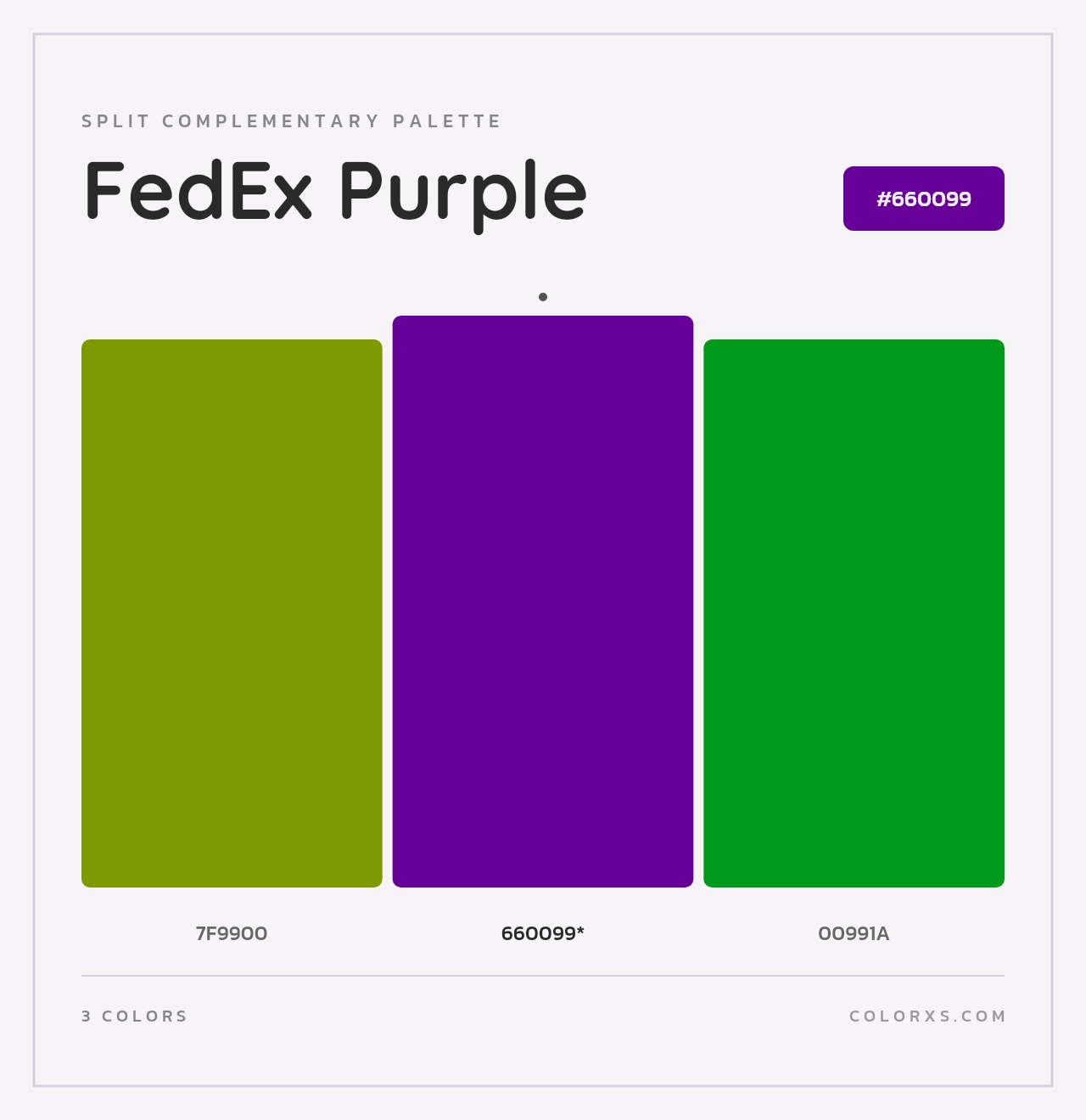 FedEx Purple - Split-Complementary Color Palette