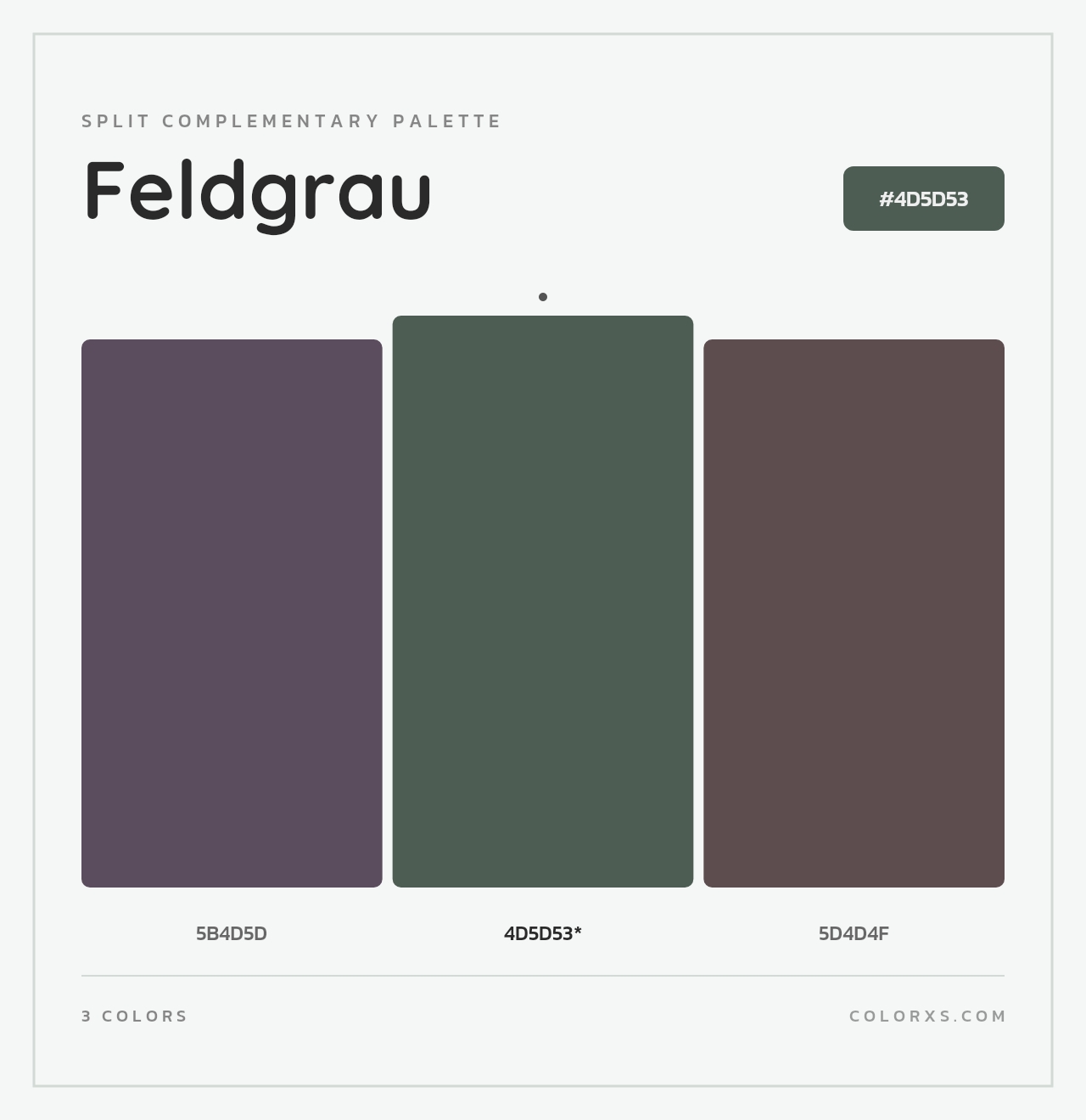 Feldgrau - Split-Complementary Color Palette