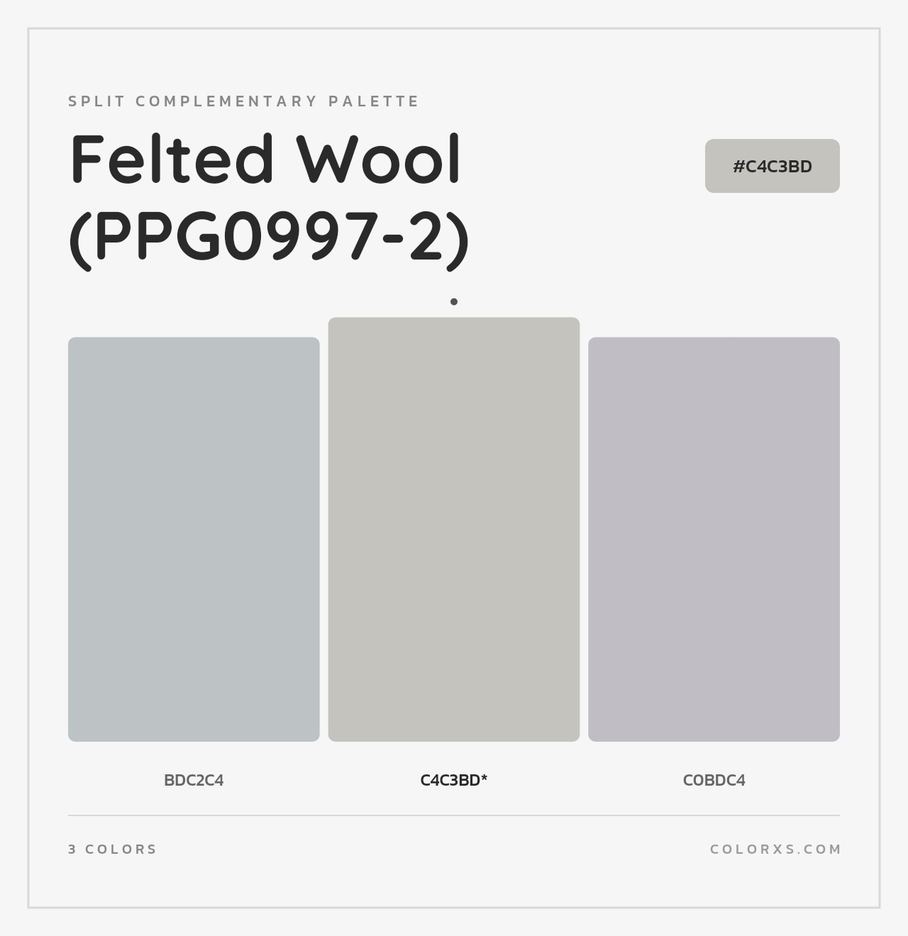 Felted Wool (PPG0997-2) - Split-Complementary Color Palette