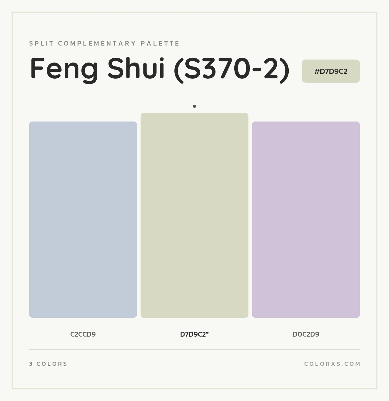 Feng Shui (S370-2) - Split-Complementary Color Palette