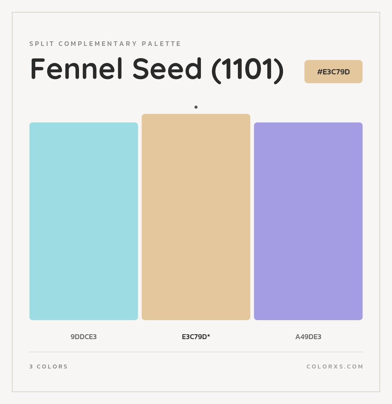 Fennel Seed (1101) - Split-Complementary Color Palette