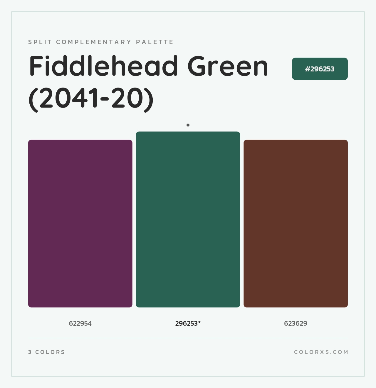 Fiddlehead Green (2041-20) - Split-Complementary Color Palette