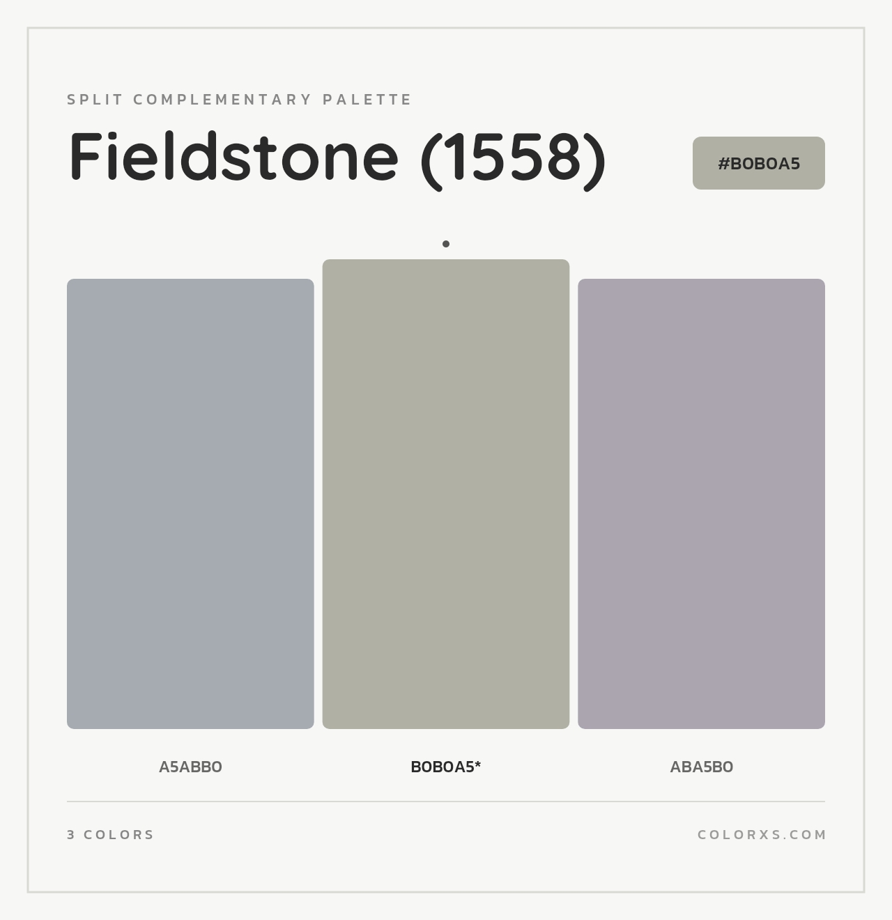 Fieldstone (1558) - Split-Complementary Color Palette