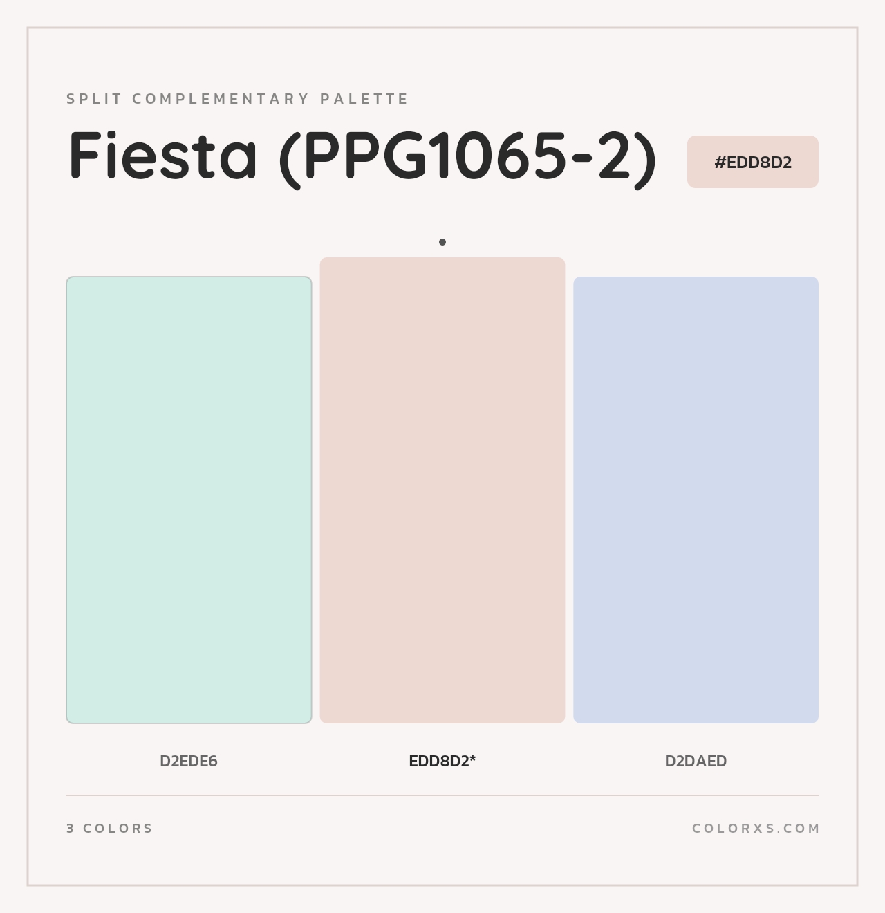 Fiesta (PPG1065-2) - Split-Complementary Color Palette