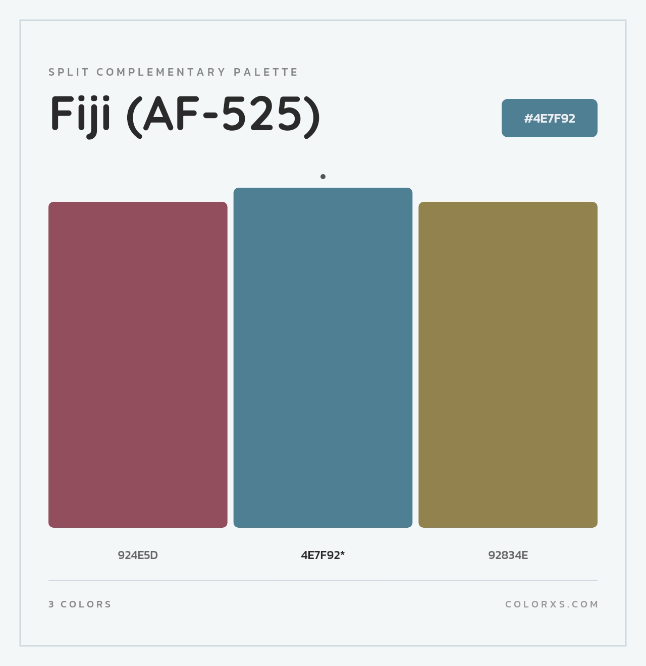Fiji (AF-525) - Split-Complementary Color Palette