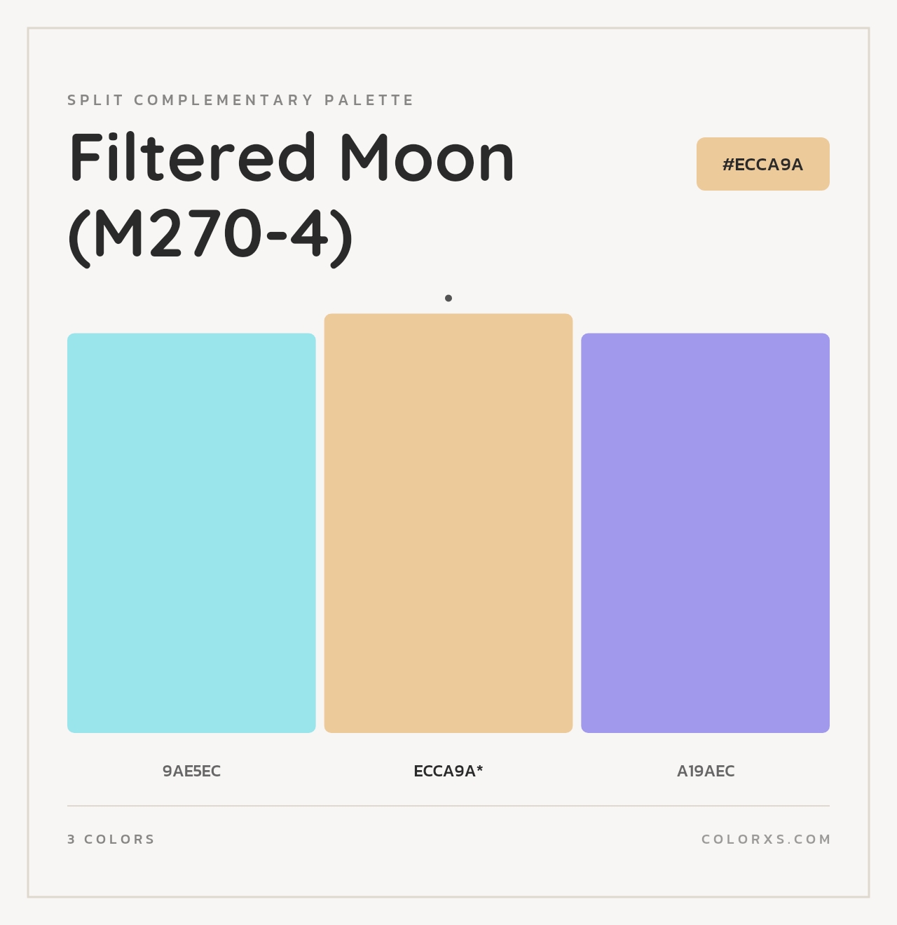Filtered Moon (M270-4) - Split-Complementary Color Palette