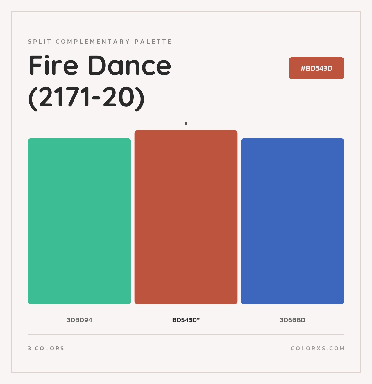 Fire Dance (2171-20) - Split-Complementary Color Palette