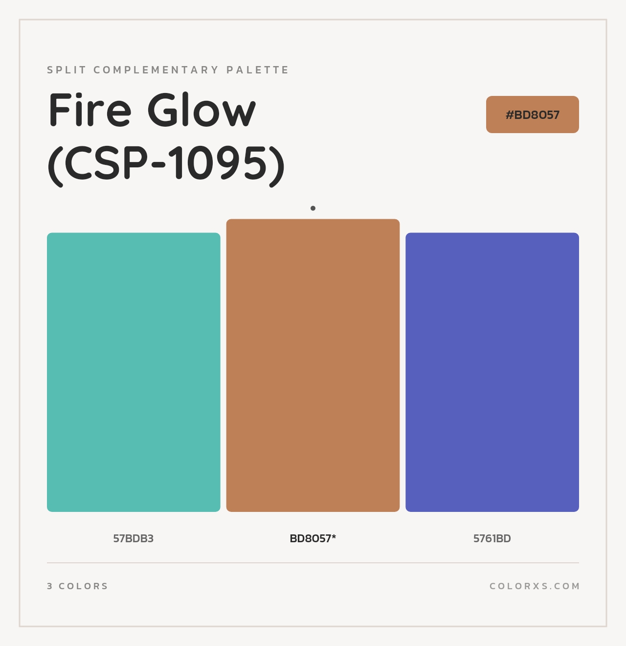 Fire Glow (CSP-1095) - Split-Complementary Color Palette