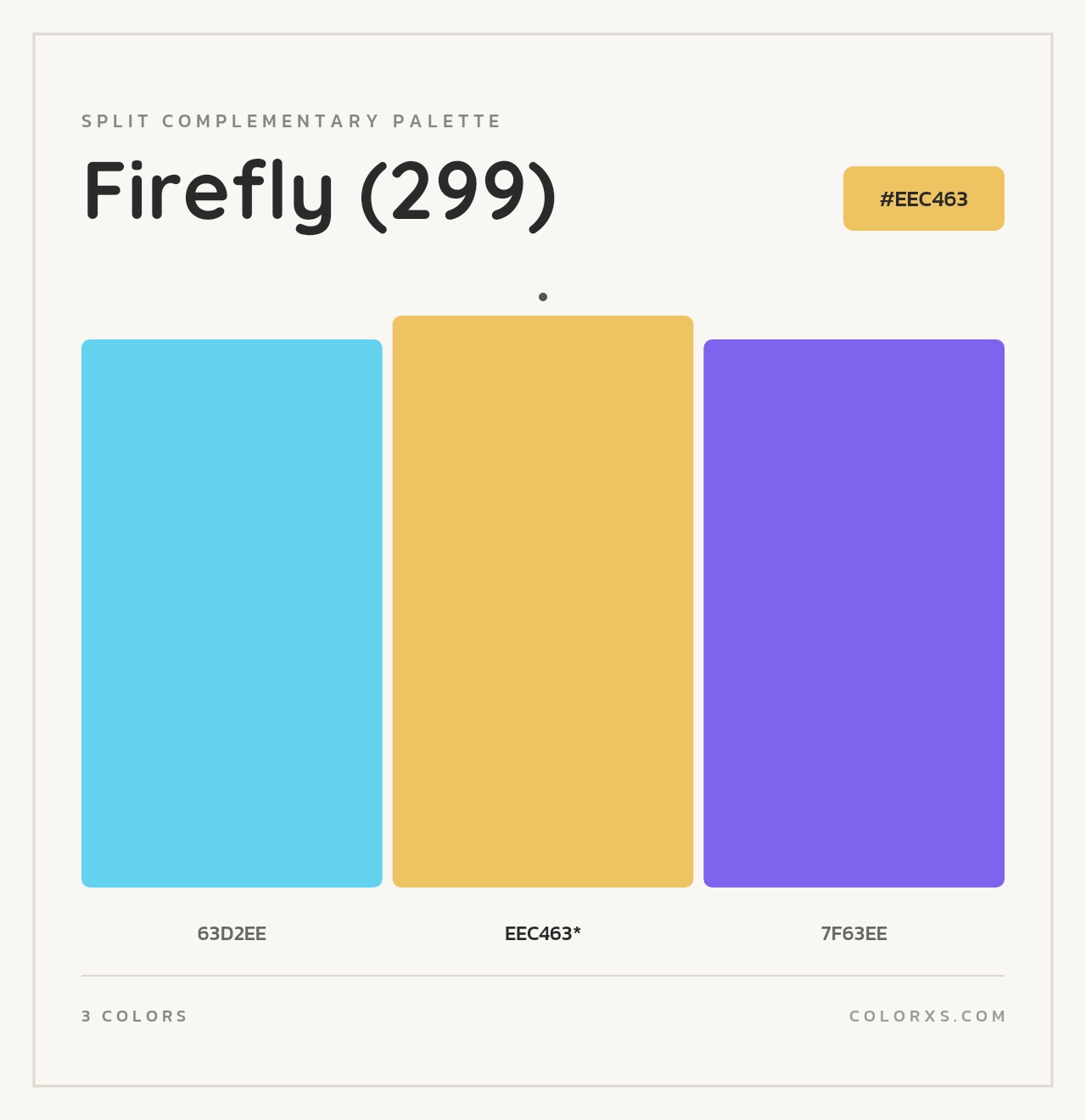 Firefly (299) - Split-Complementary Color Palette