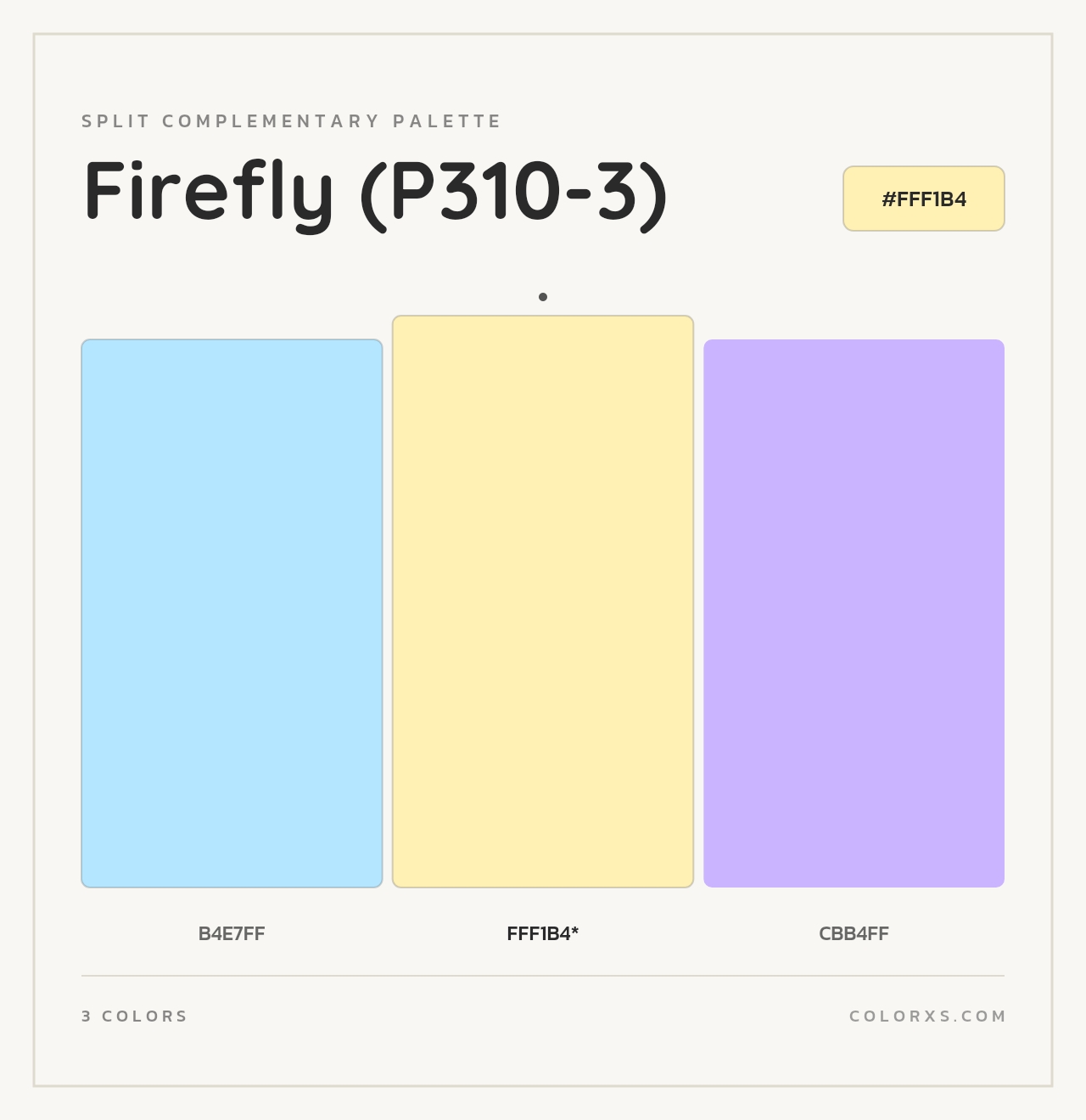 Firefly (P310-3) - Split-Complementary Color Palette