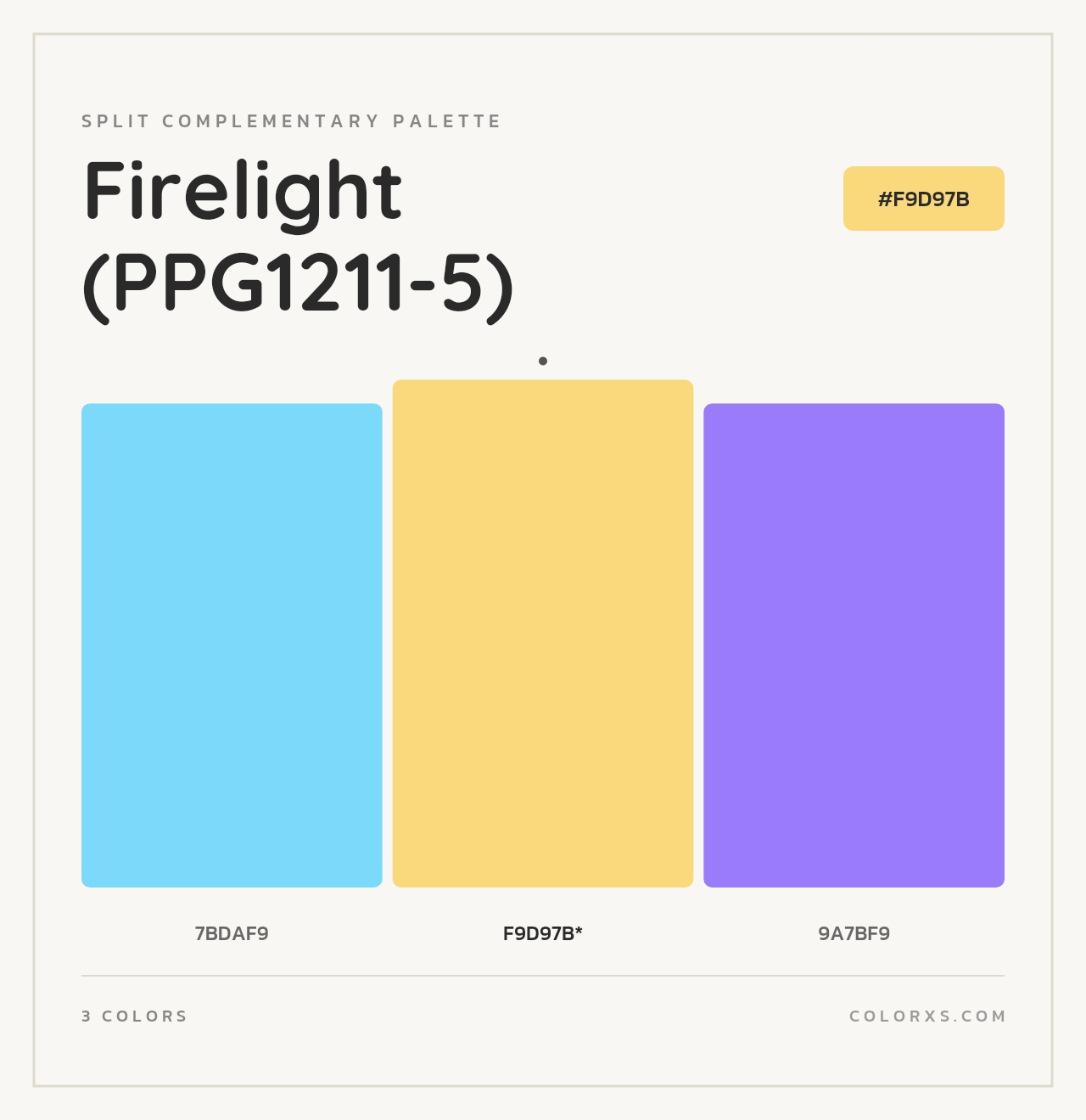 Firelight (PPG1211-5) - Split-Complementary Color Palette
