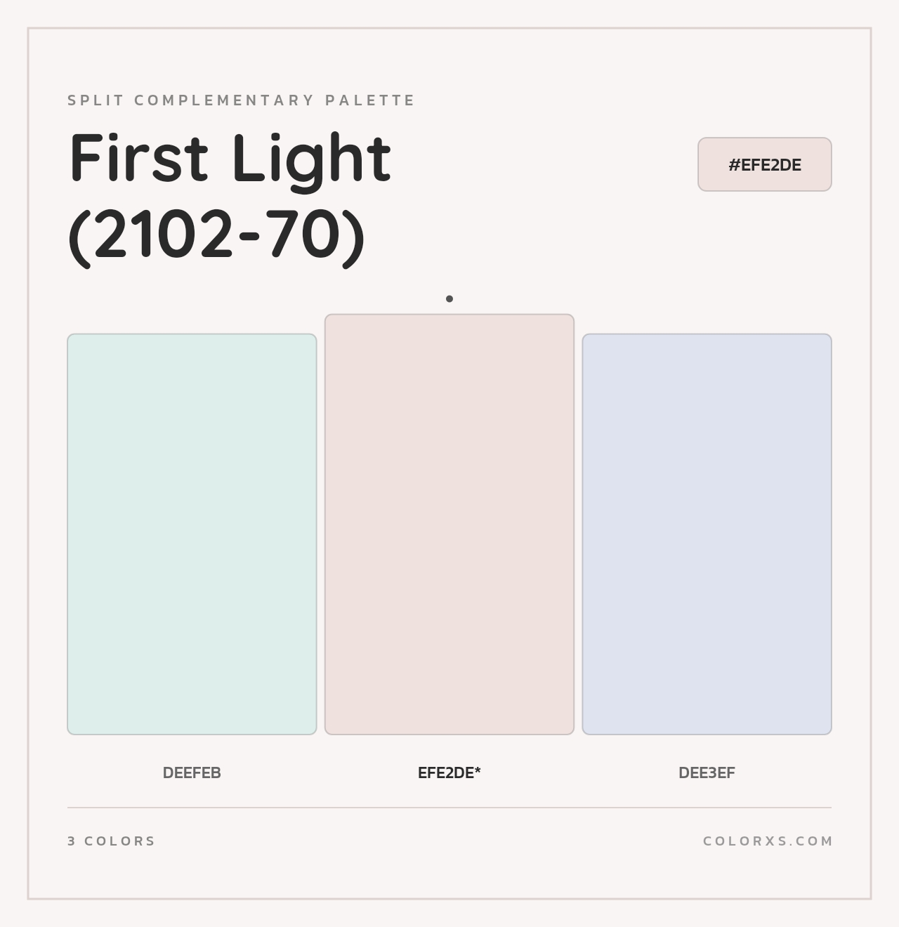 First Light (2102-70) - Split-Complementary Color Palette