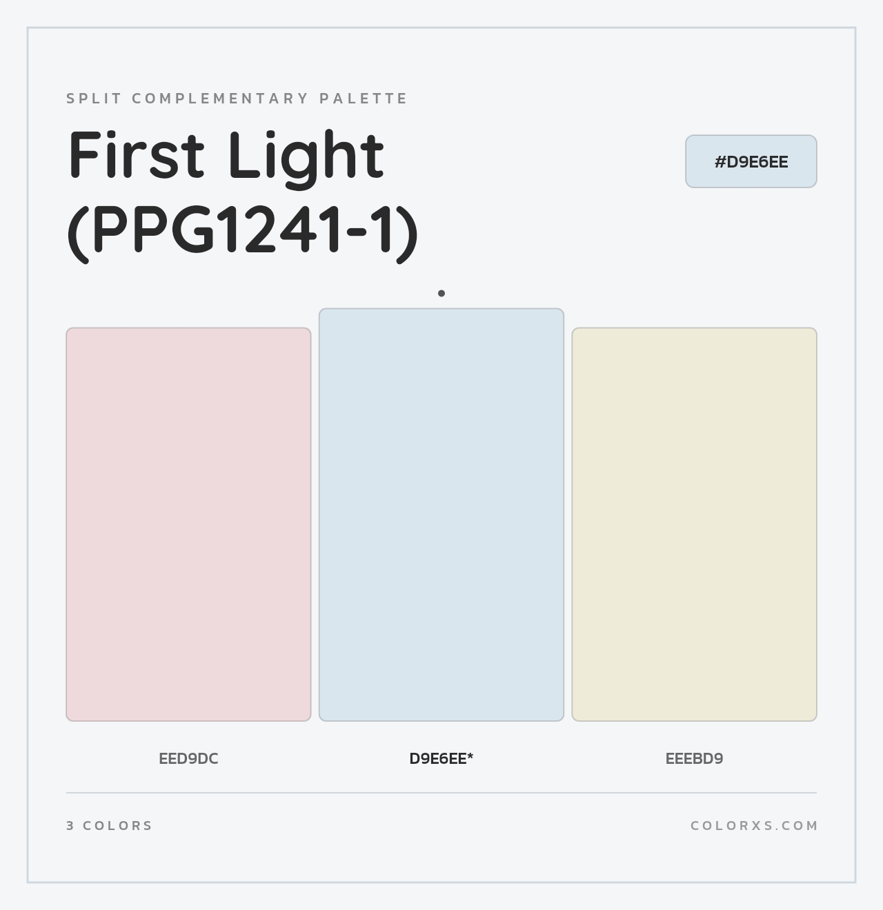 First Light (PPG1241-1) - Split-Complementary Color Palette