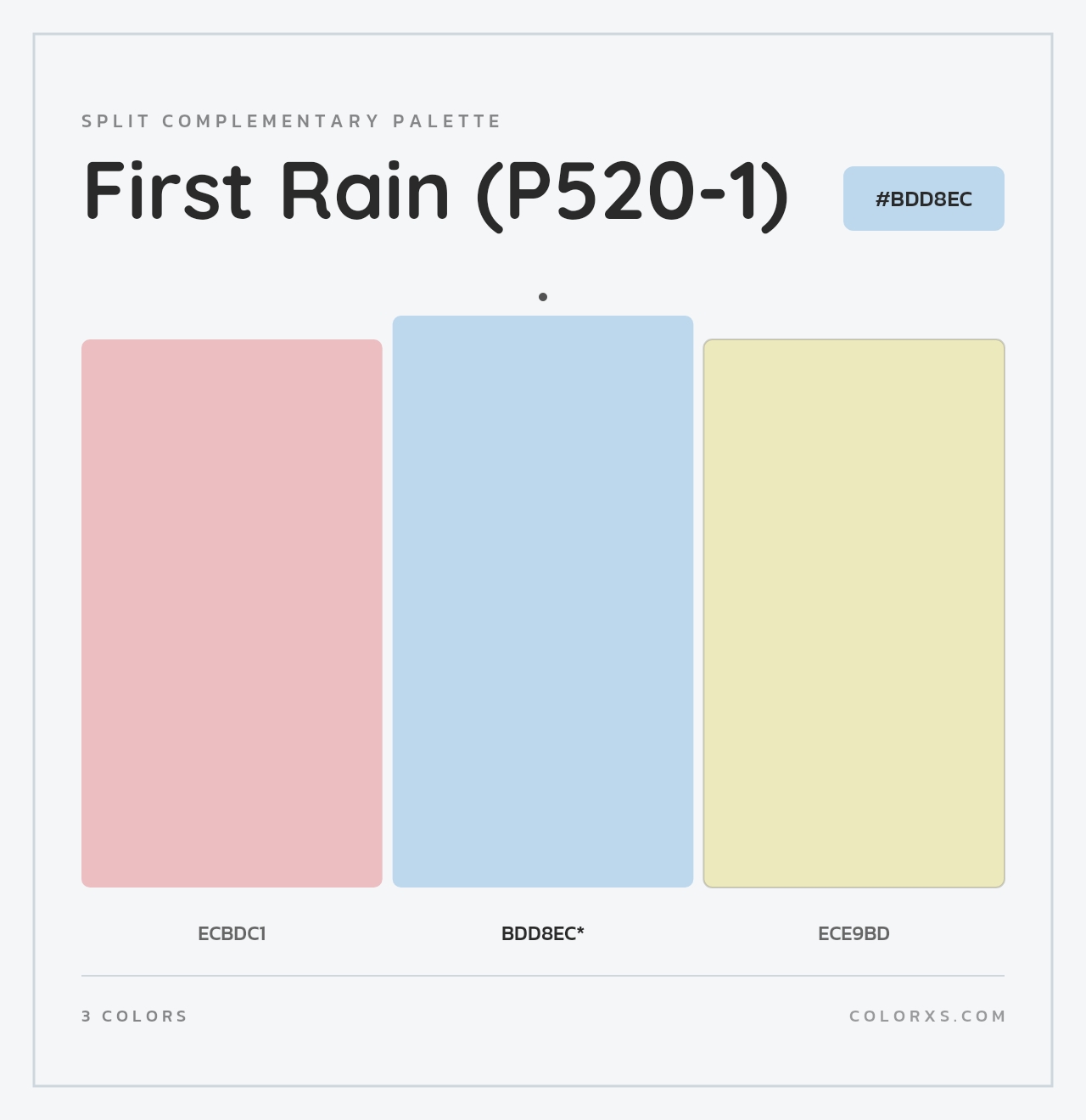 First Rain (P520-1) - Split-Complementary Color Palette