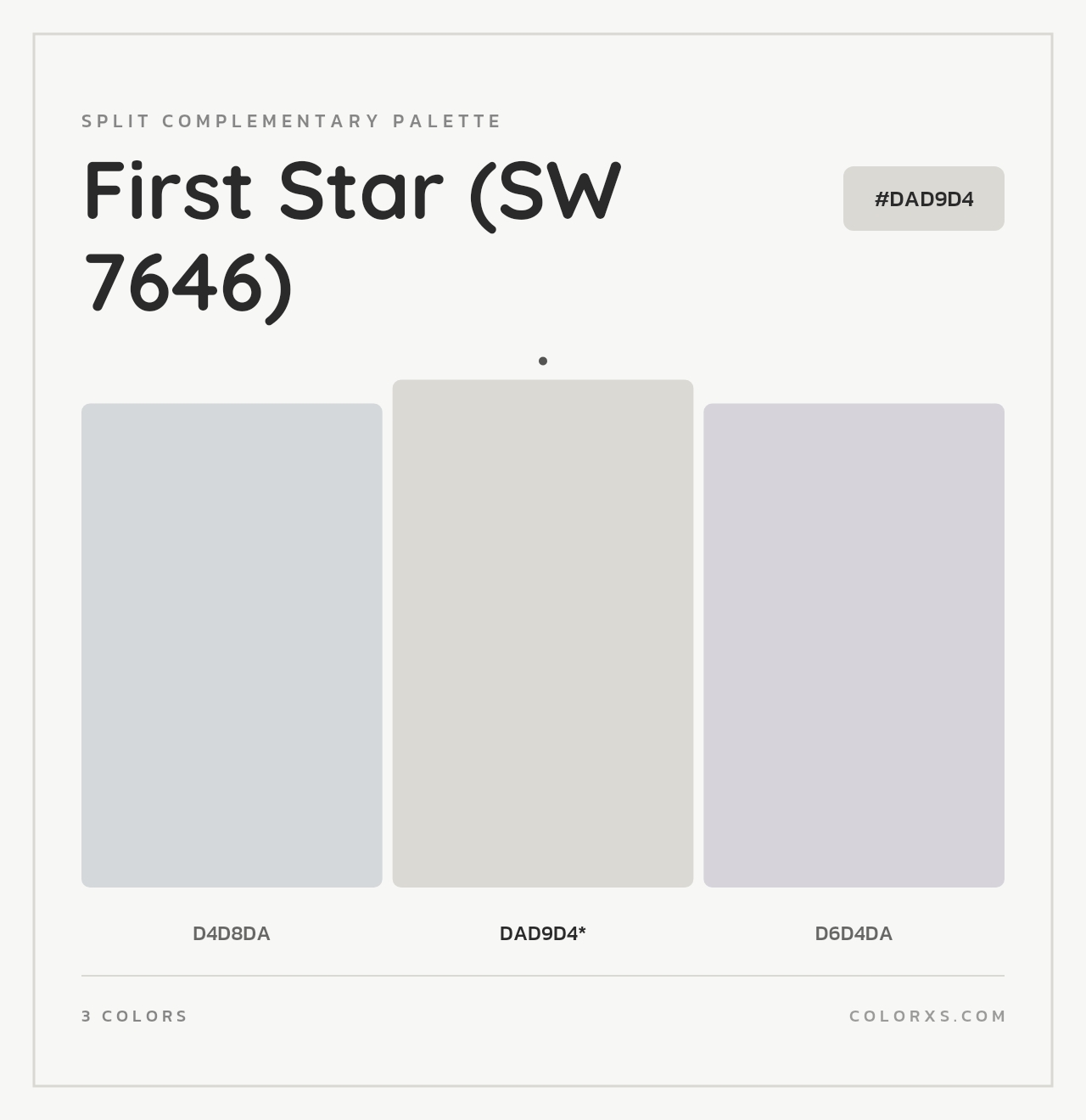 First Star (SW 7646) - Split-Complementary Color Palette