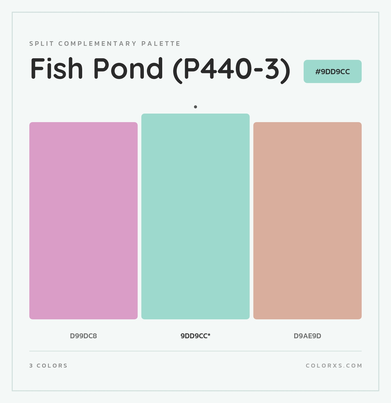 Fish Pond (P440-3) - Split-Complementary Color Palette