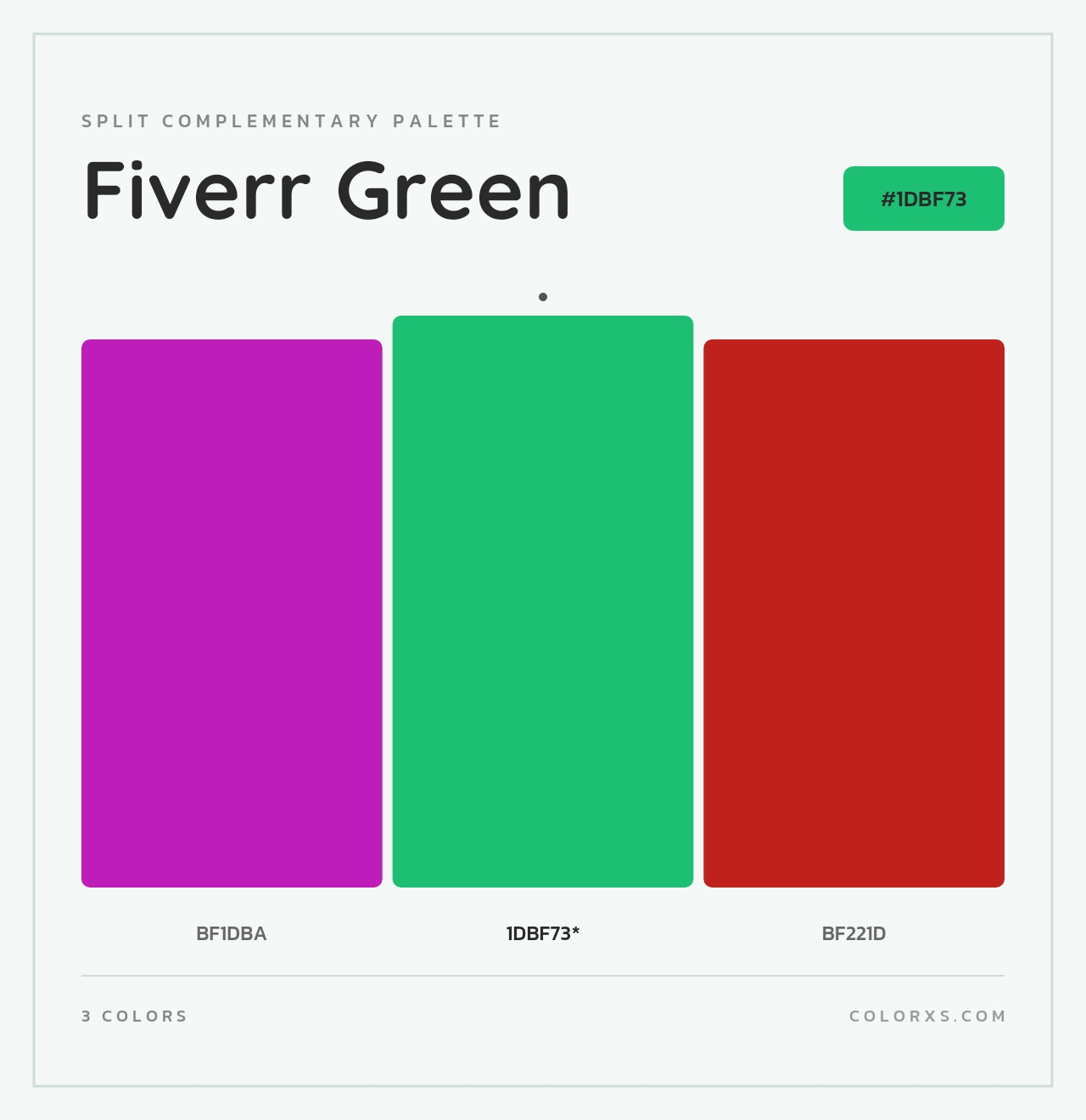 Fiverr Green - Split-Complementary Color Palette