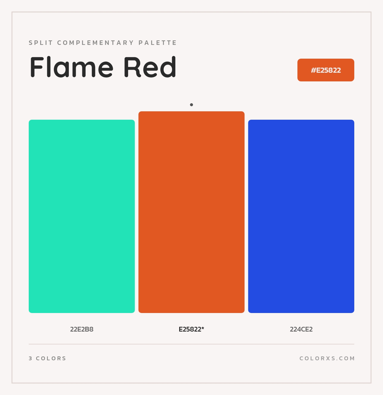 Flame Red - Split-Complementary Color Palette