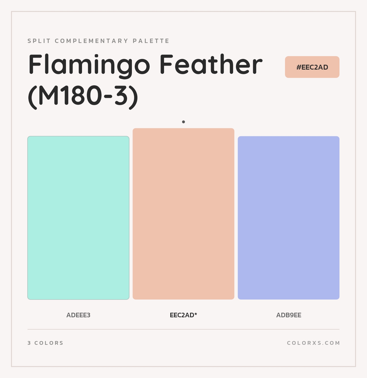 Flamingo Feather (M180-3) - Split-Complementary Color Palette