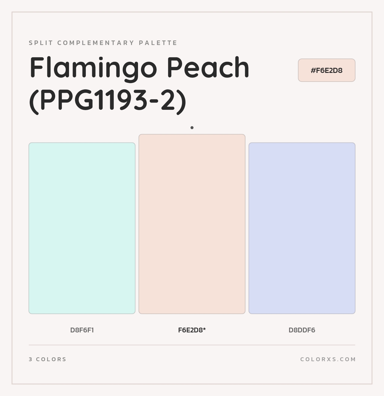 Flamingo Peach (PPG1193-2) - Split-Complementary Color Palette