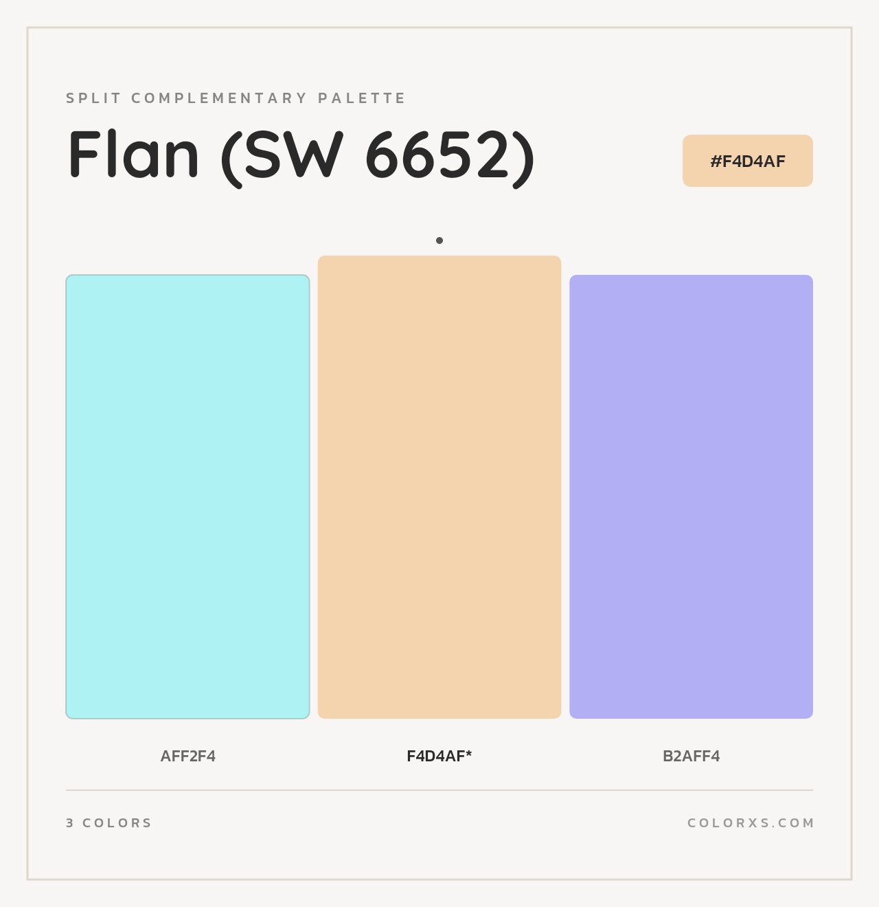 Flan (SW 6652) - Split-Complementary Color Palette