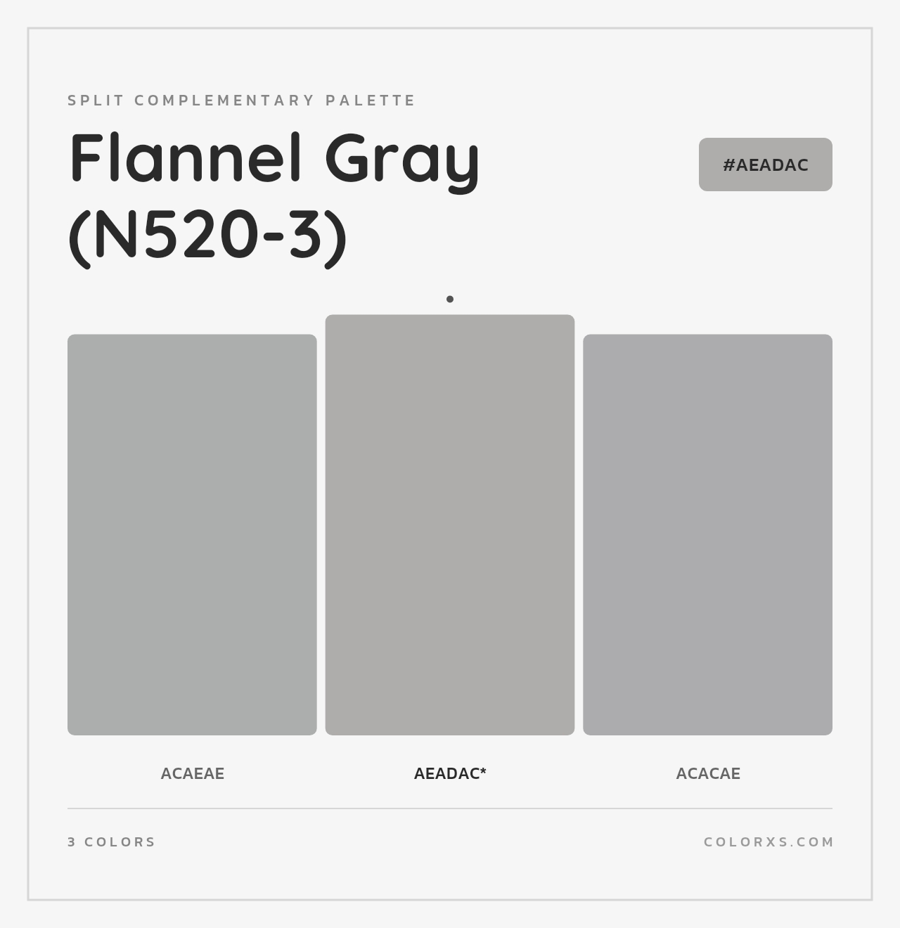 Flannel Gray (N520-3) - Split-Complementary Color Palette